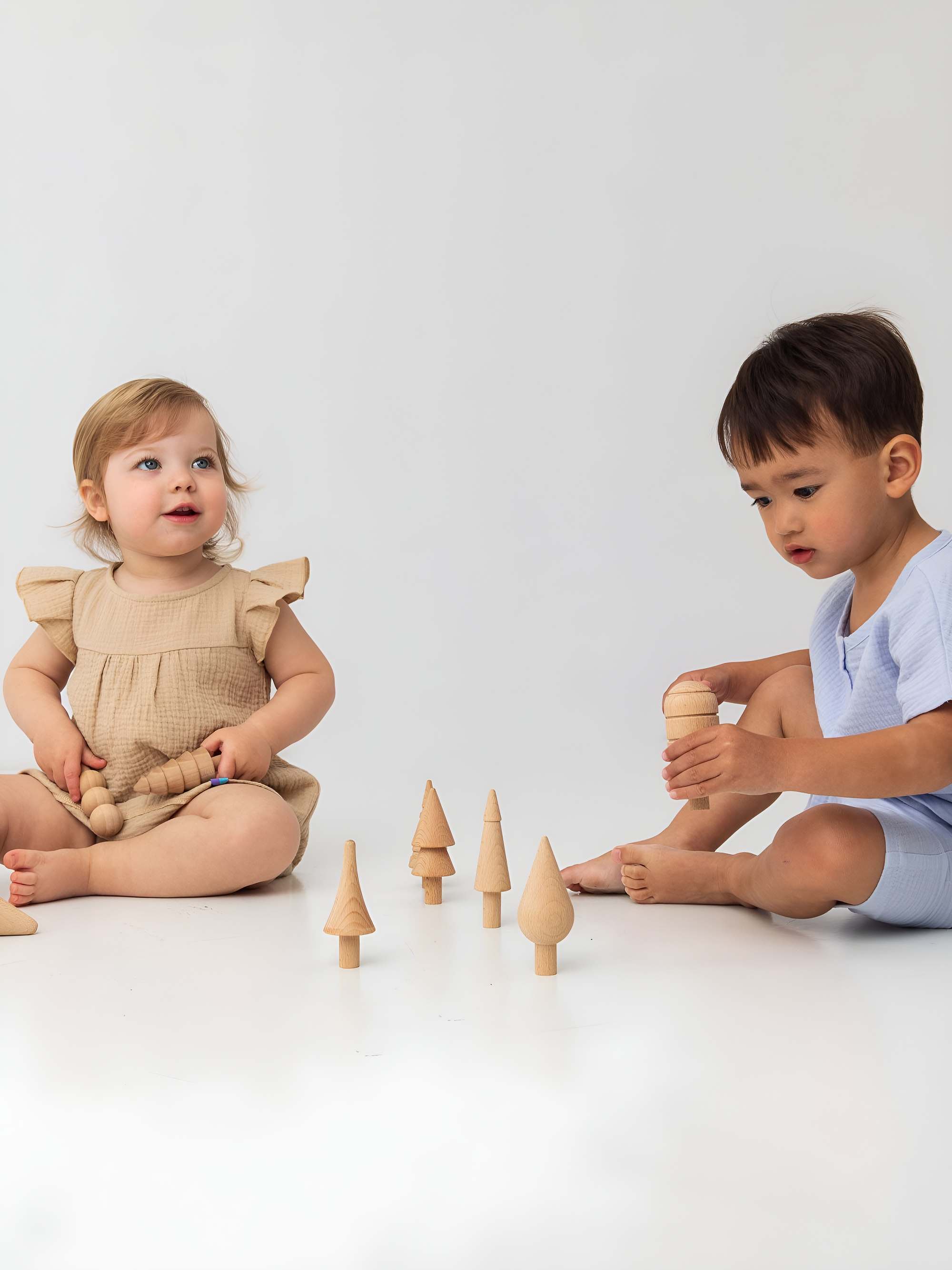 Beige muslin dress Baby