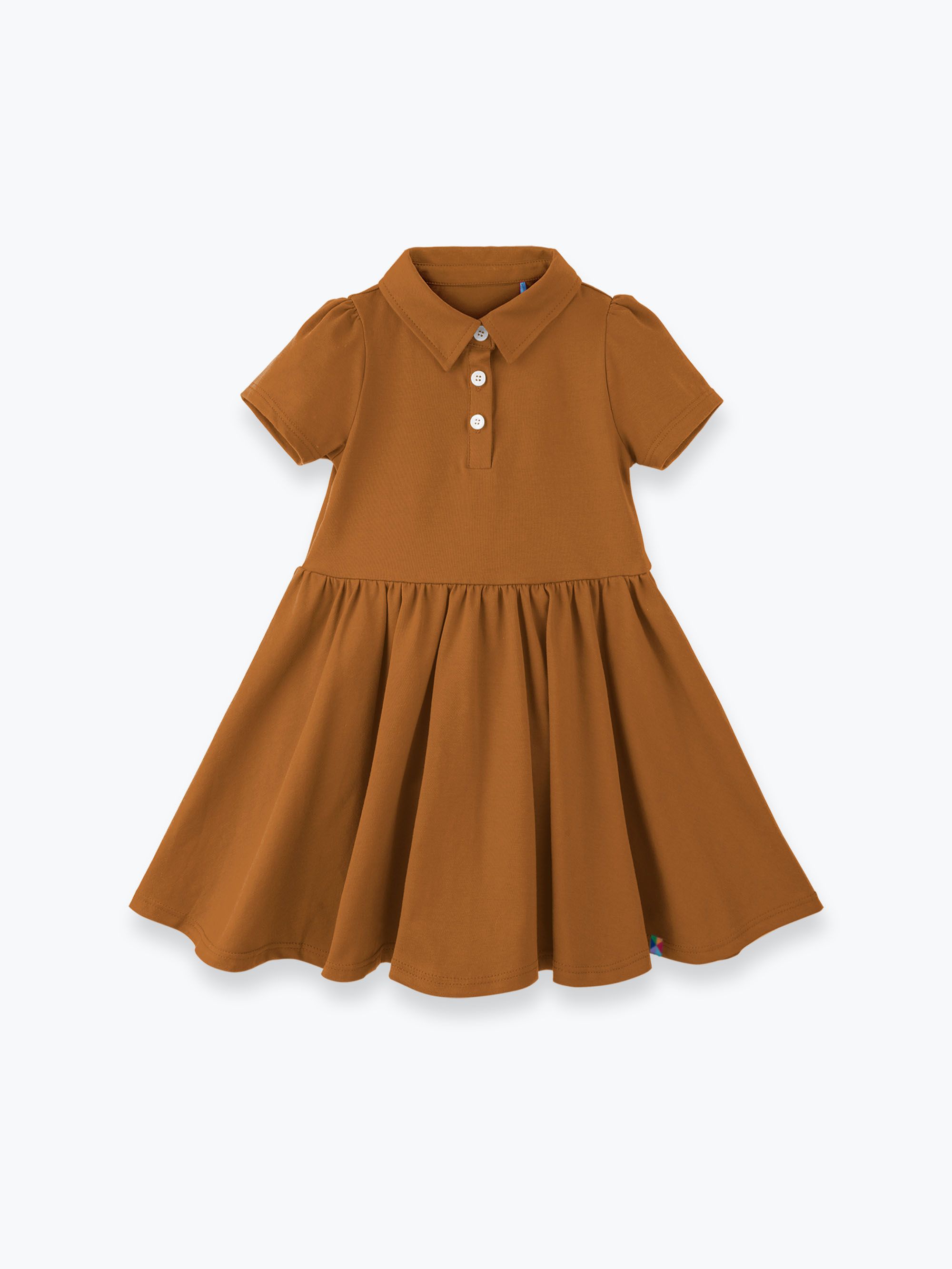 Karmelowa sukienka polo