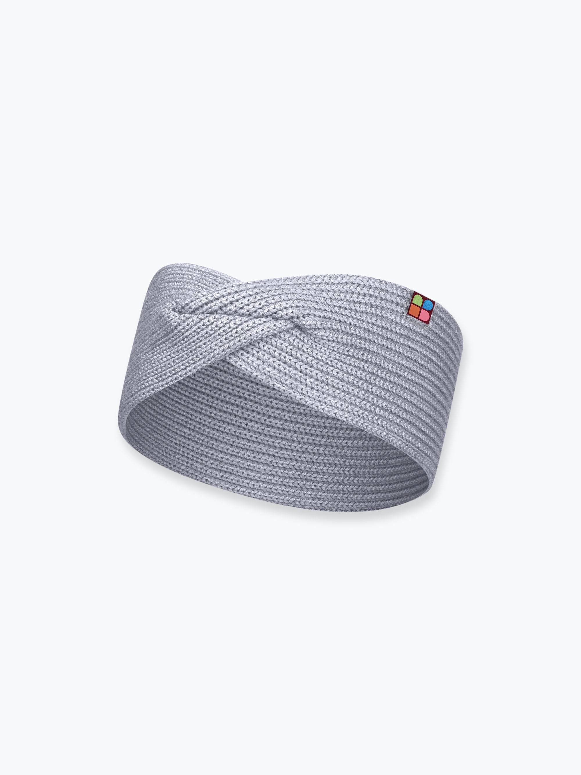 Grey melange merino wool headband