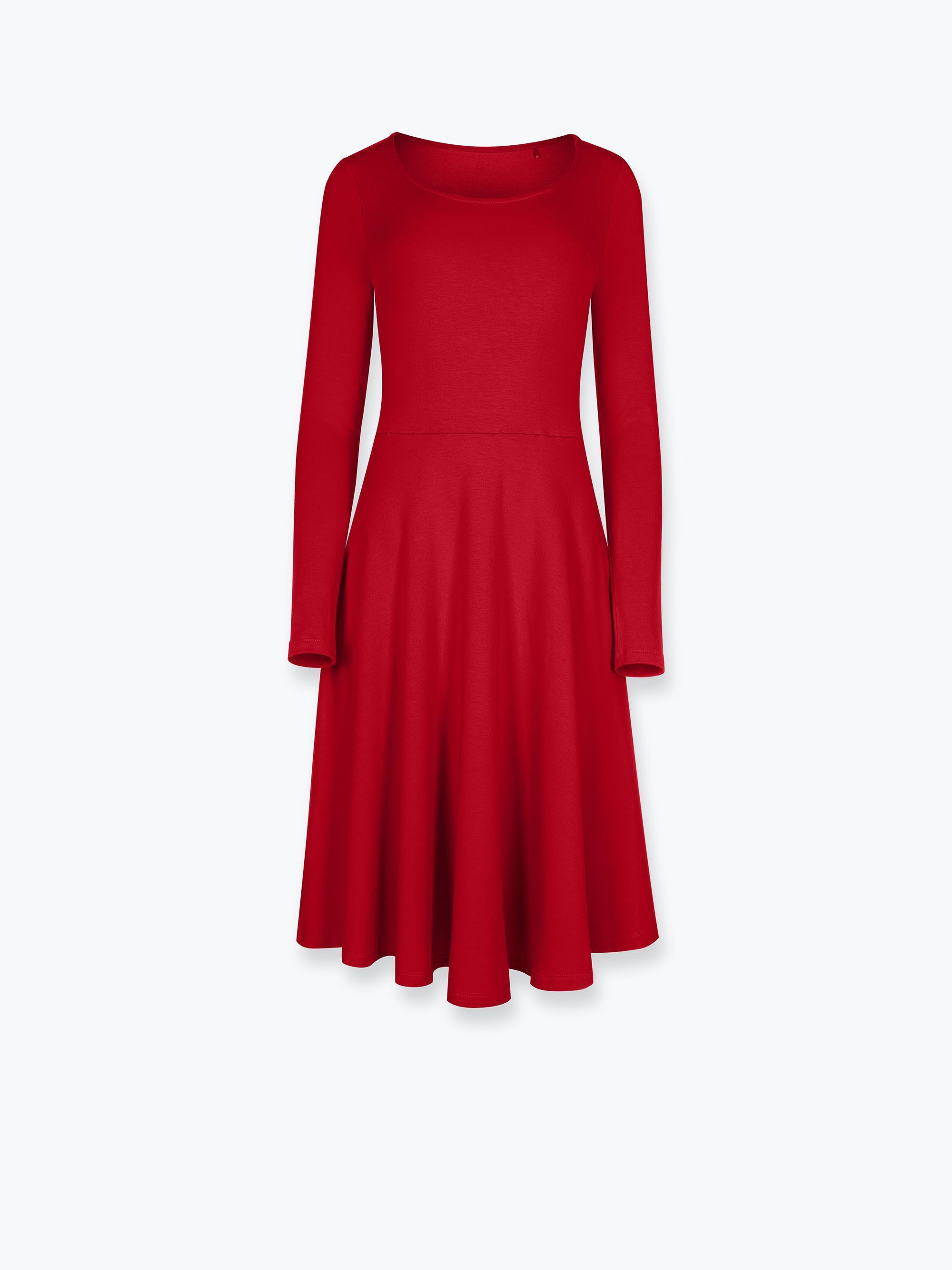 Red long sleeve dress Women
