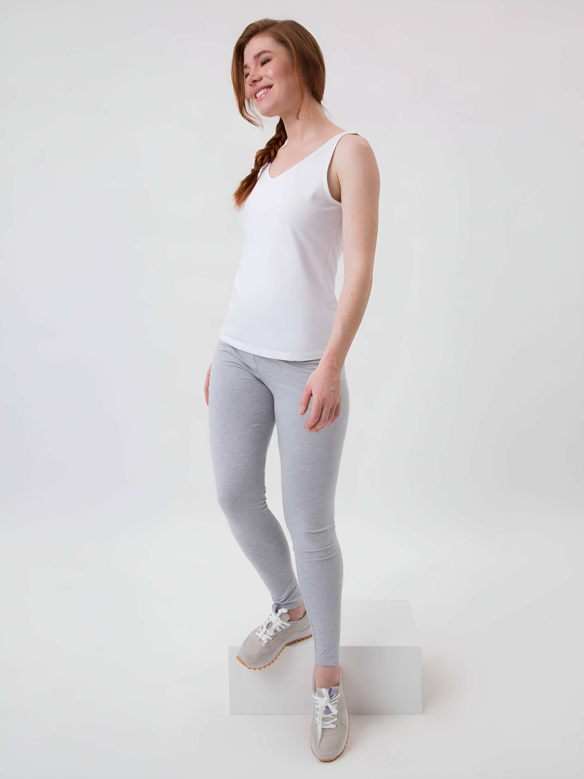 Szare legginsy damskie