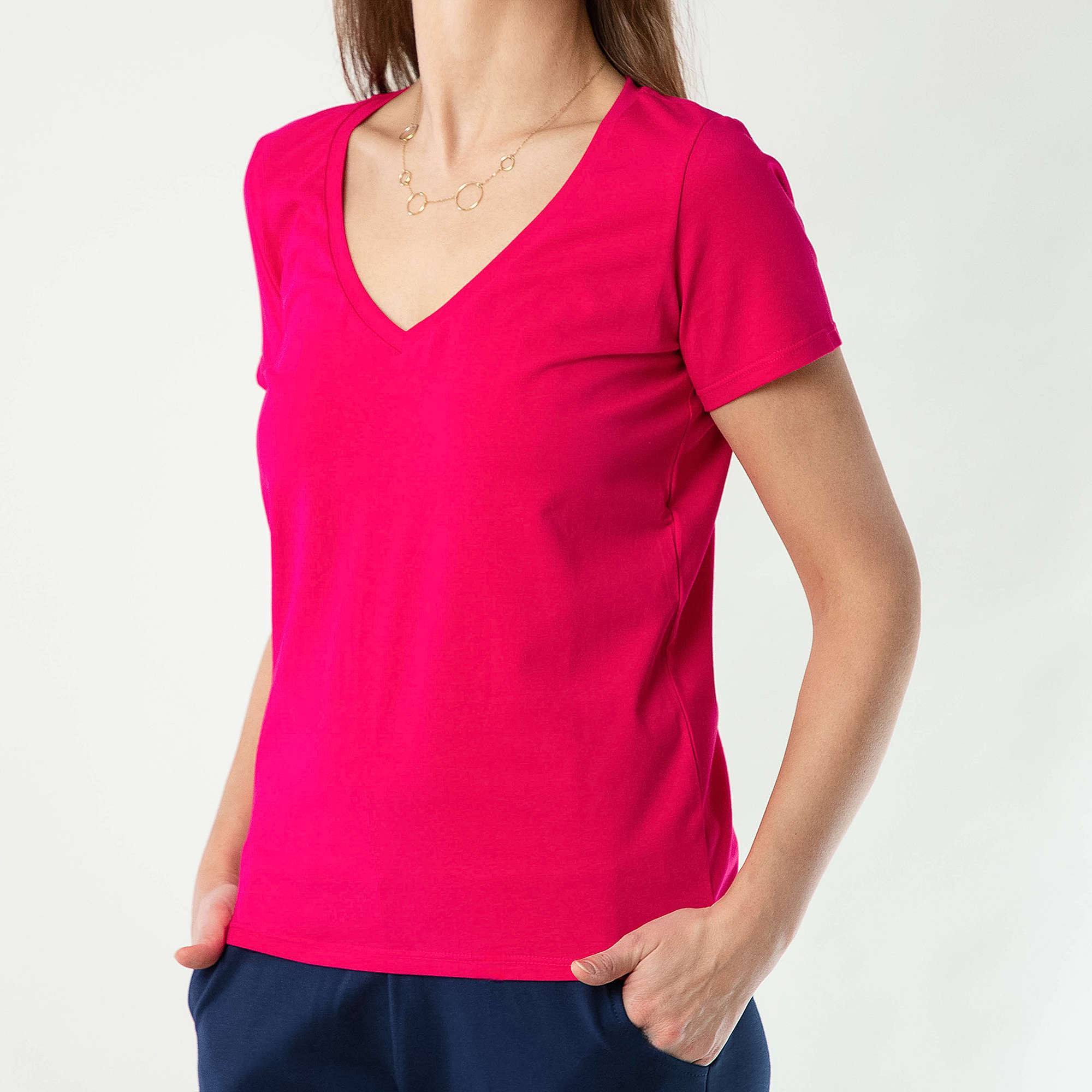 Różowy T-shirt damski