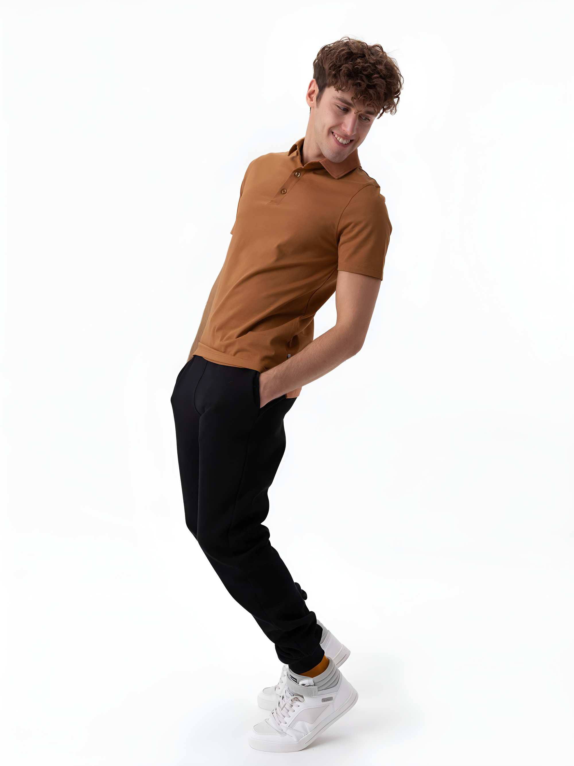 Black fleece sweatpants Men