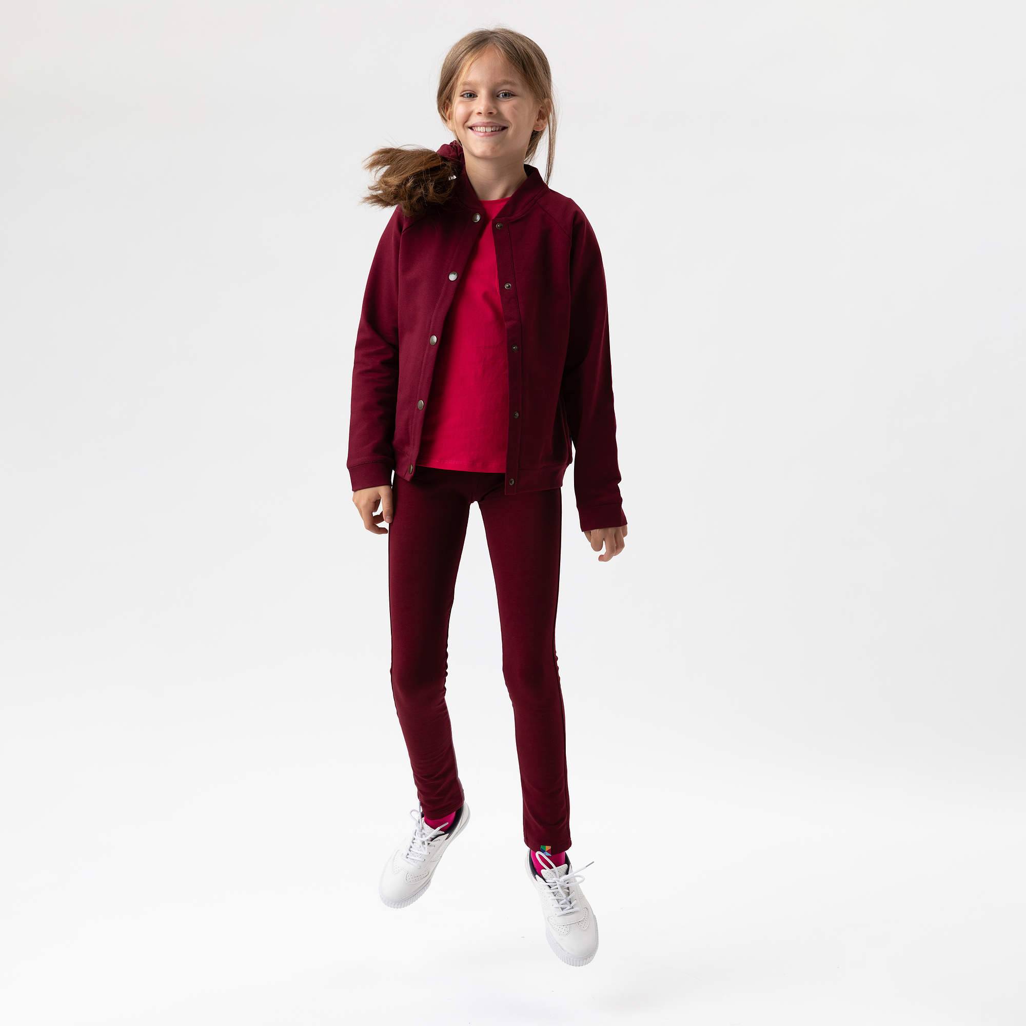 Bordowa bluza bomber