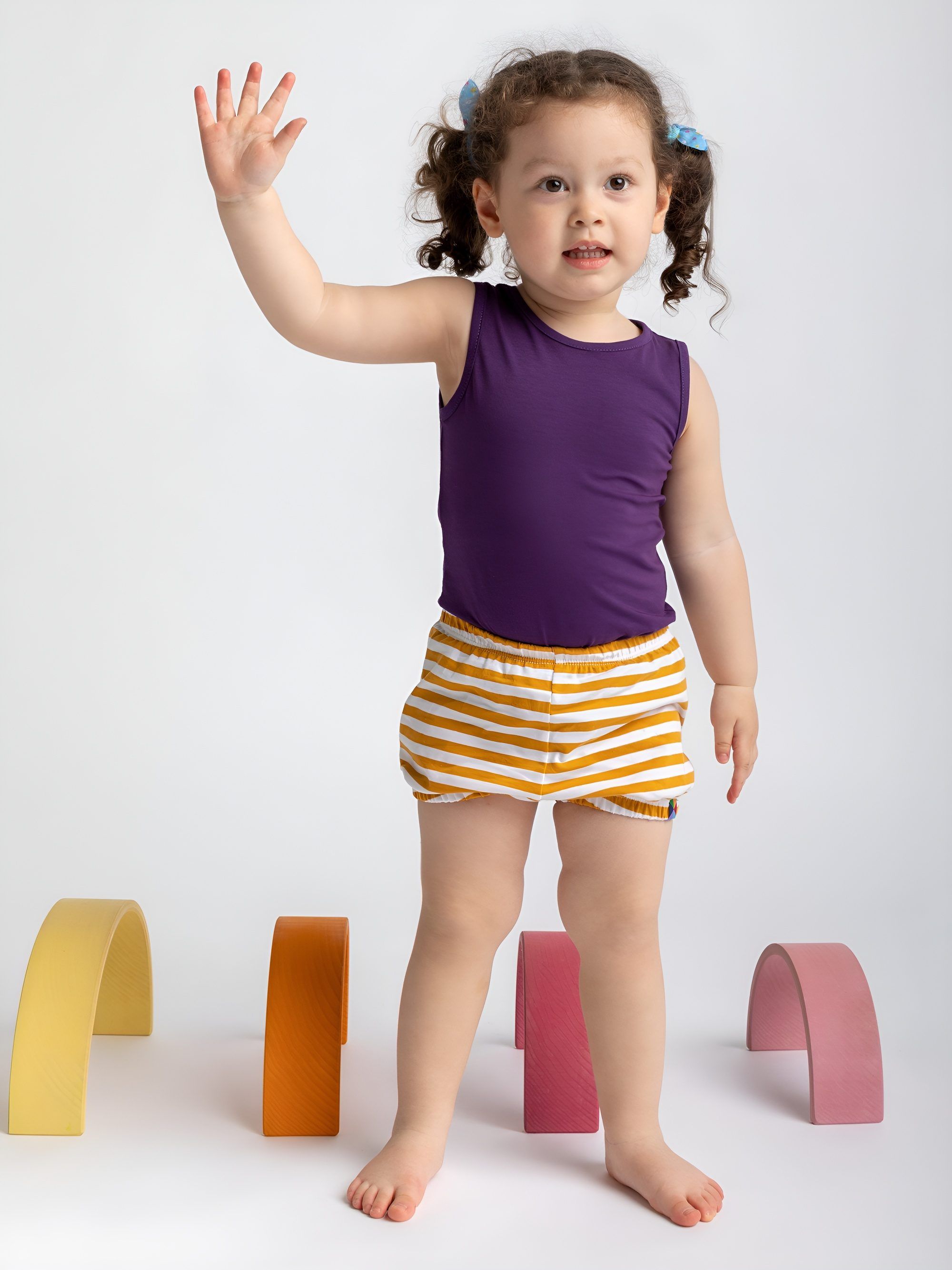 Mustard stripes bloomers