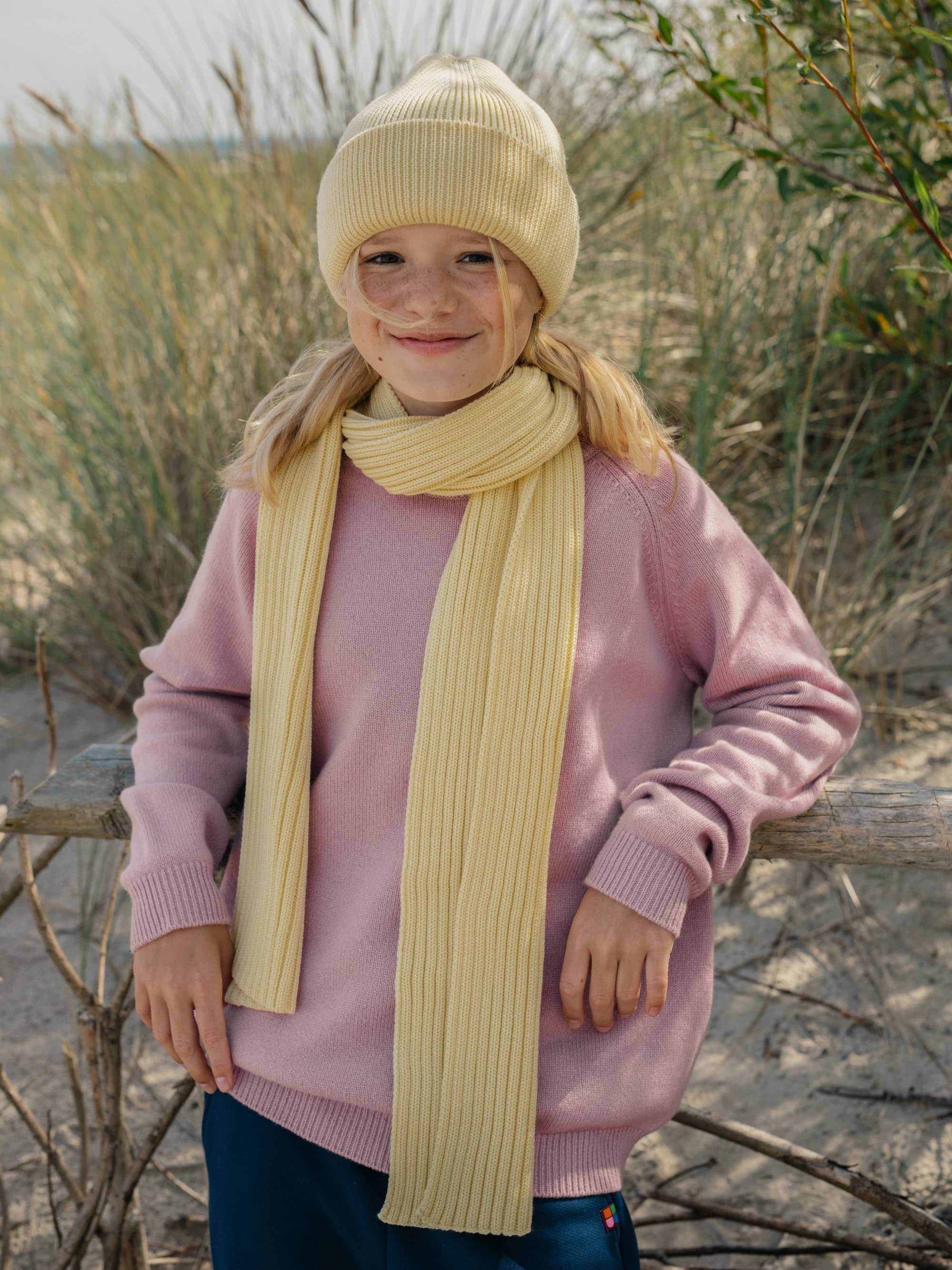 Light yellow Merino Wool Scraf