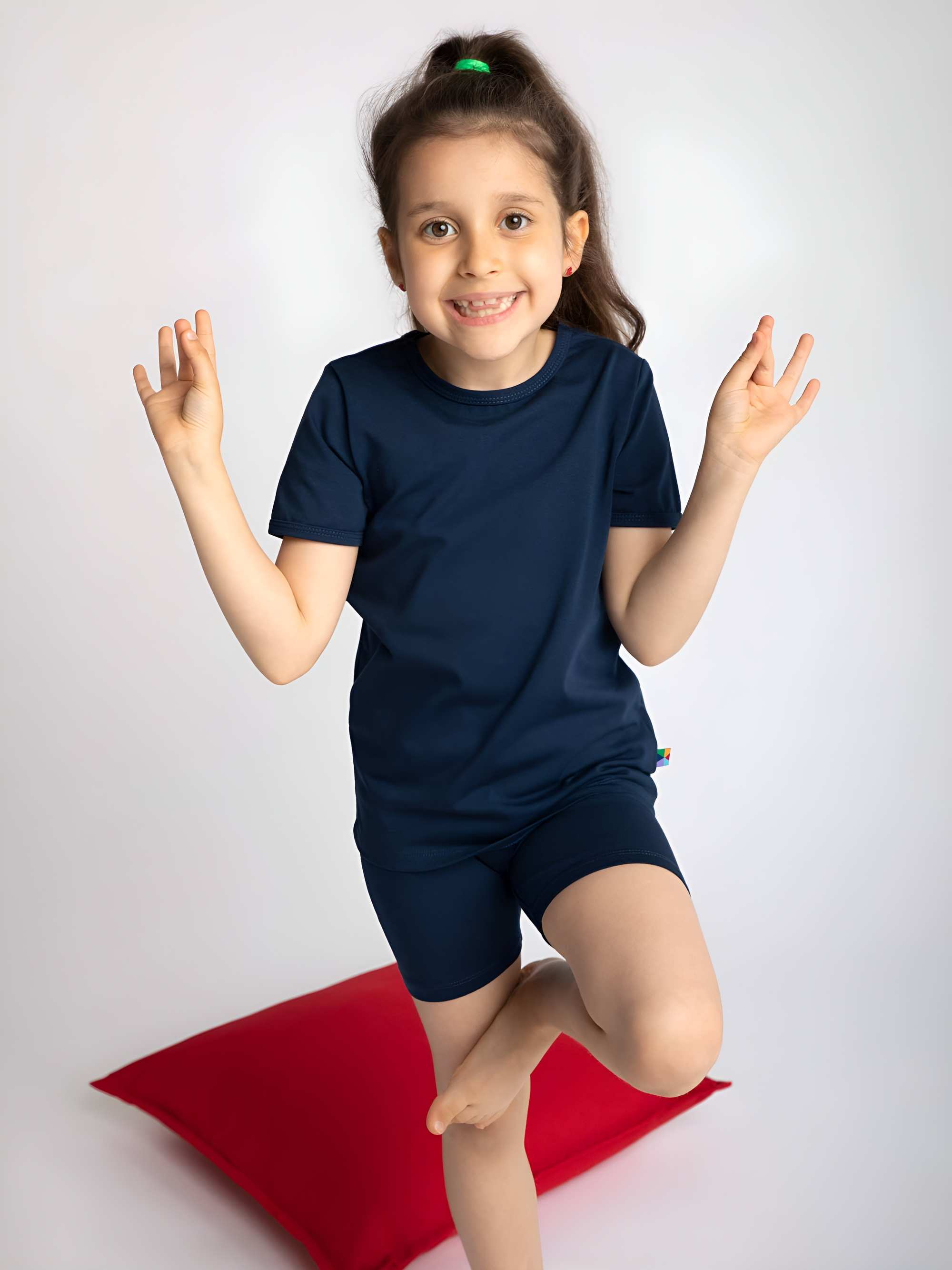 Navy blue short sleeve pyjamas