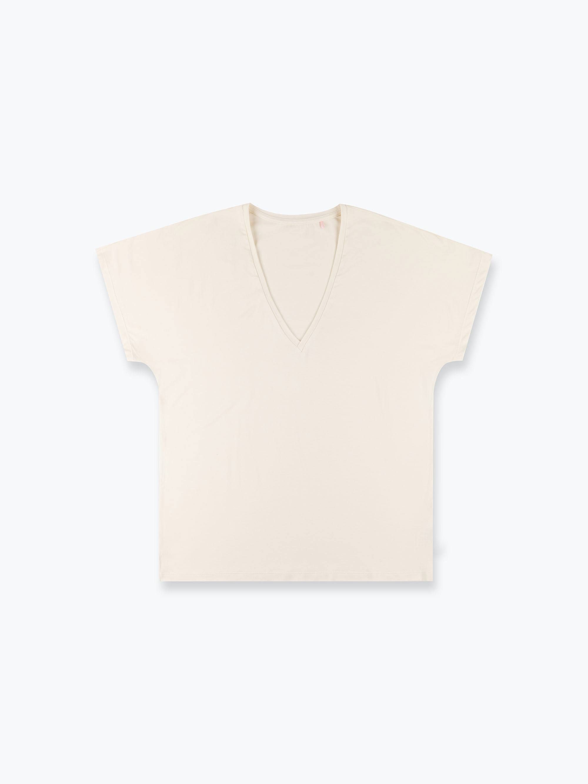 Ecru short sleeve pajama top Women