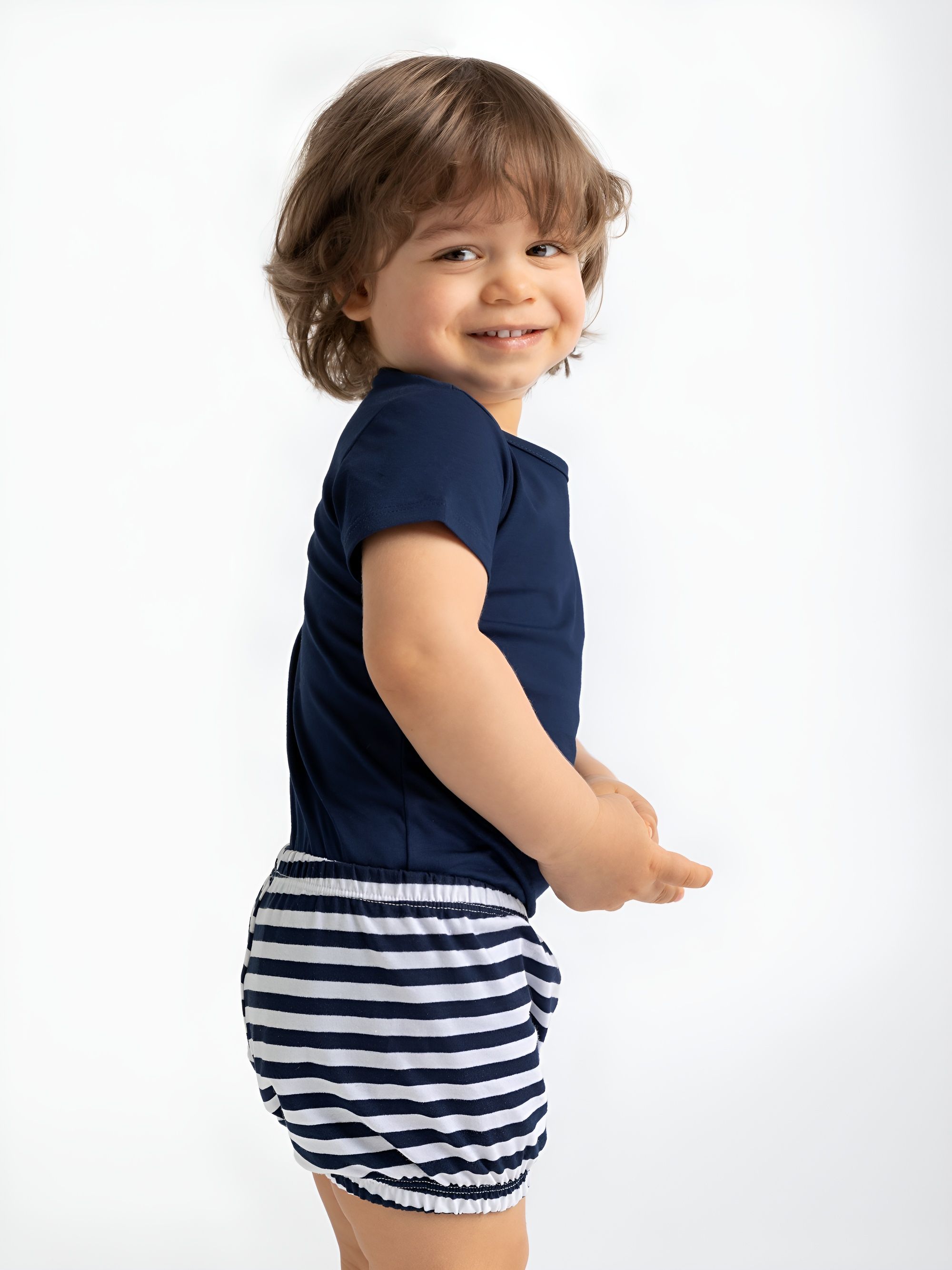 Navy blue stripes bloomers