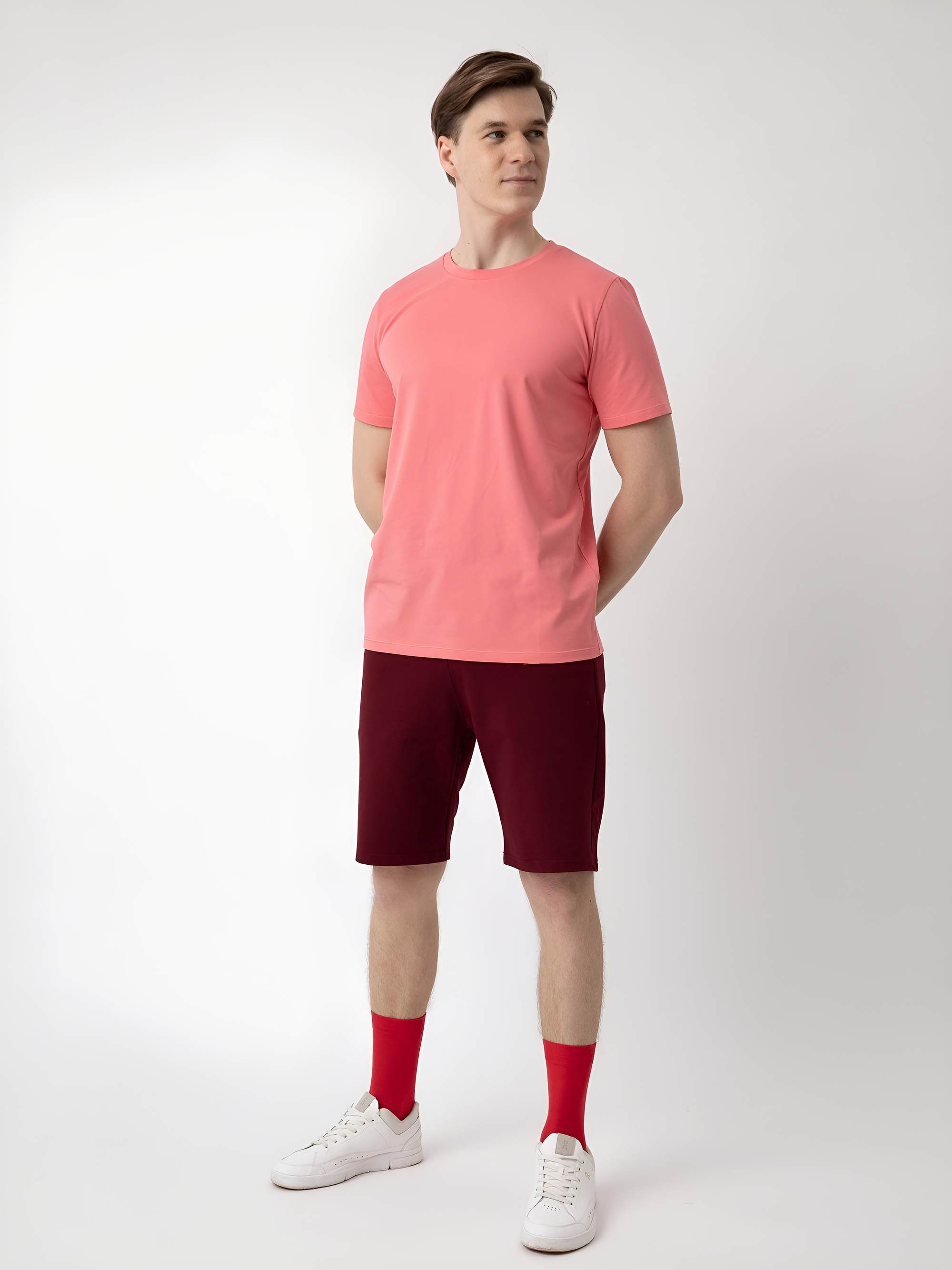 Koralowy T-shirt męski