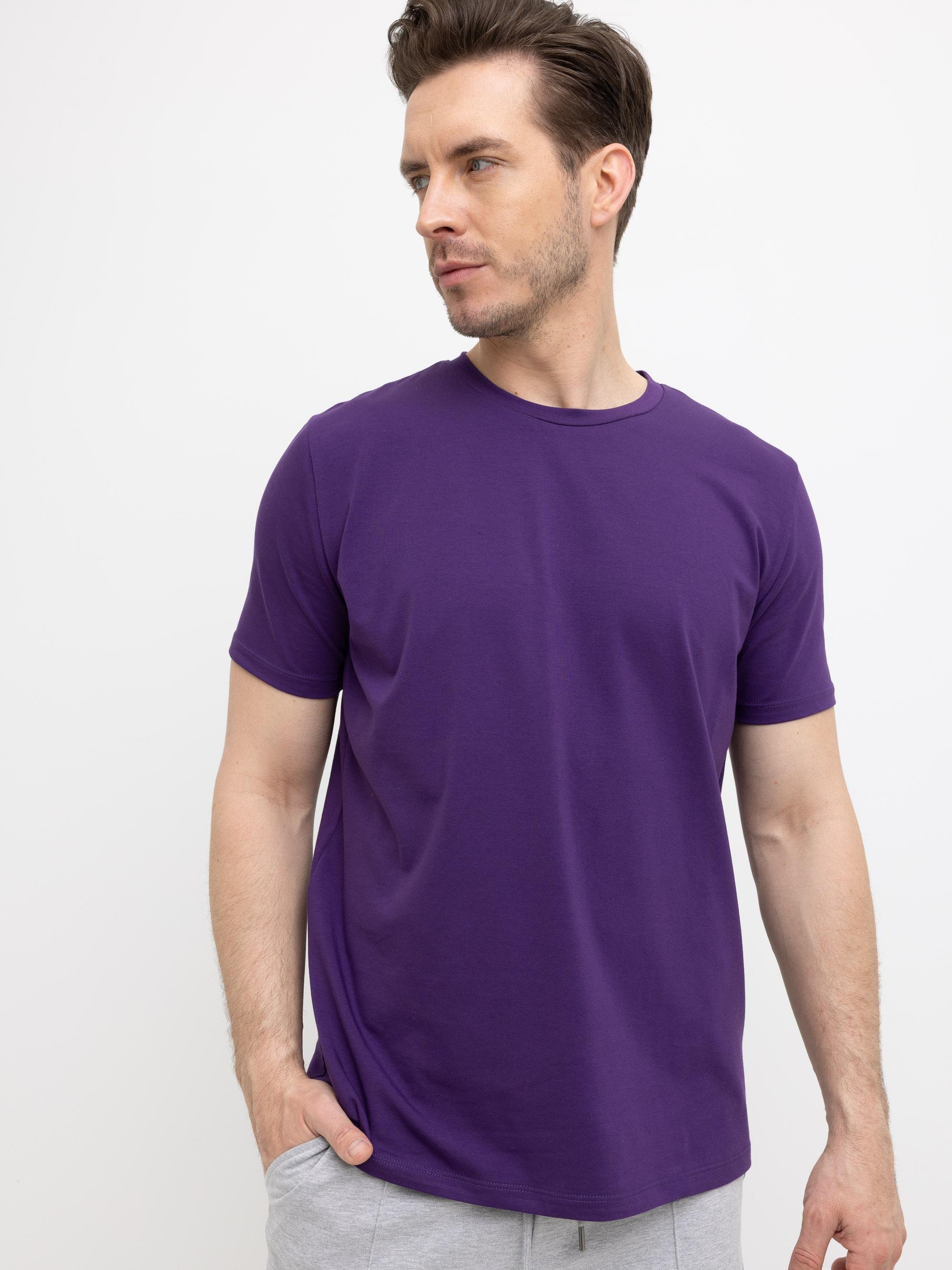 Fioletowy T-shirt męski