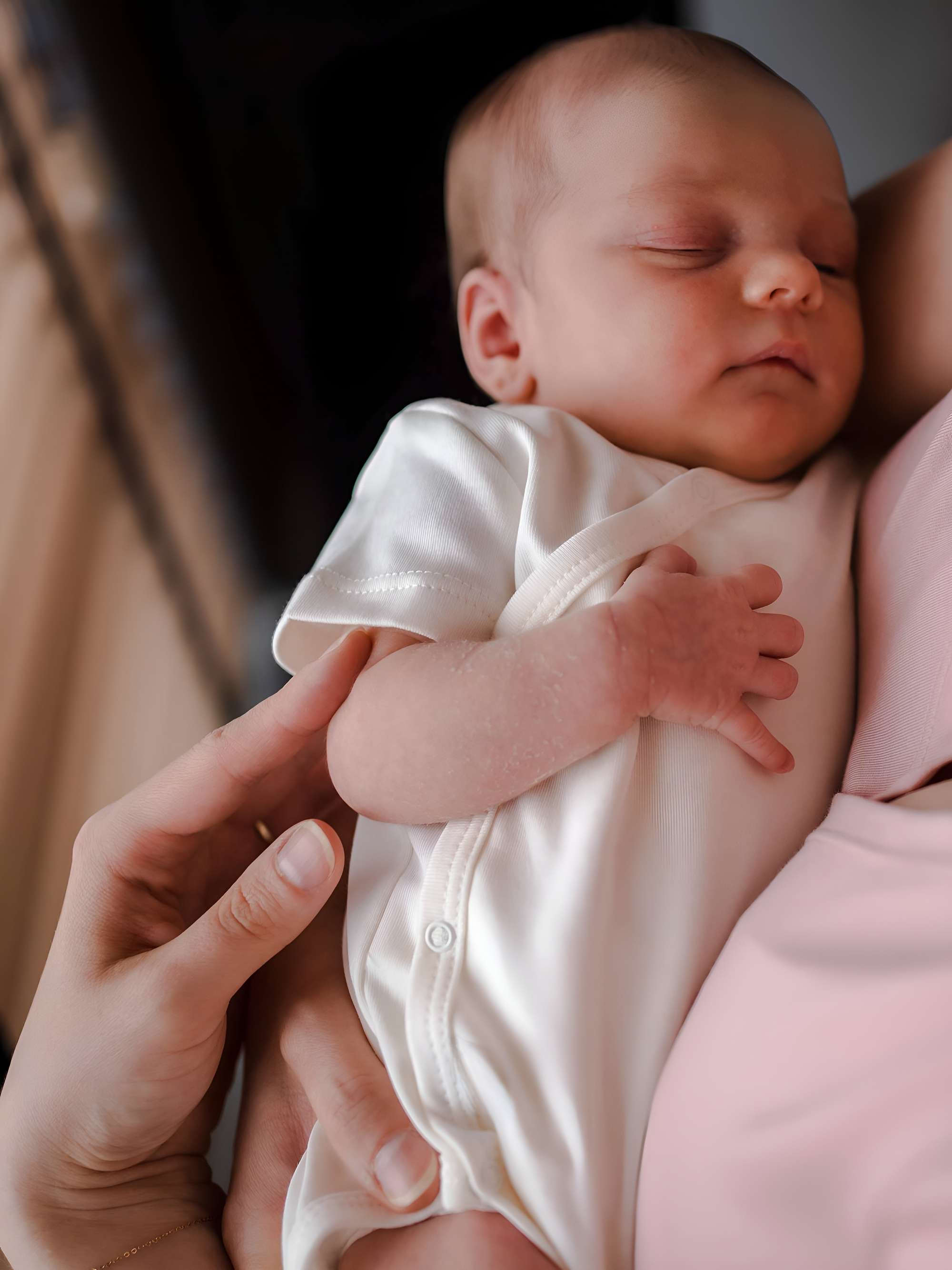 Ecru body kopertowe krótki rękaw dla noworodka
