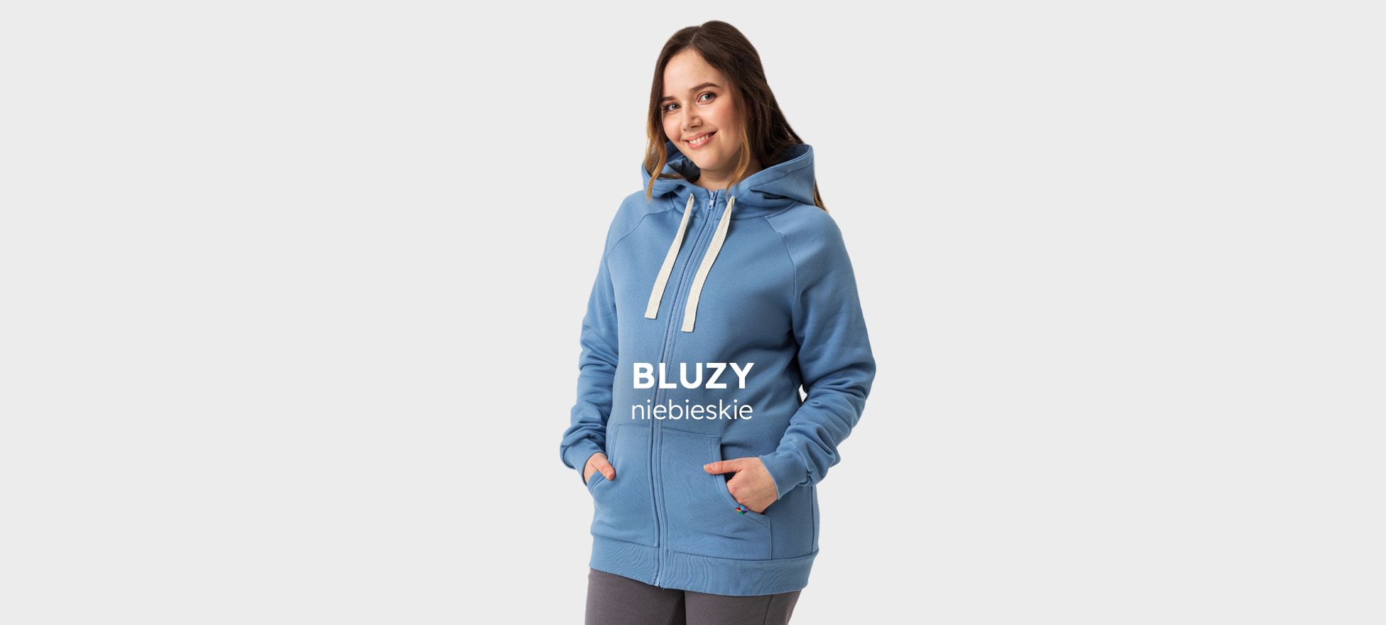 bluza kolor niebieski