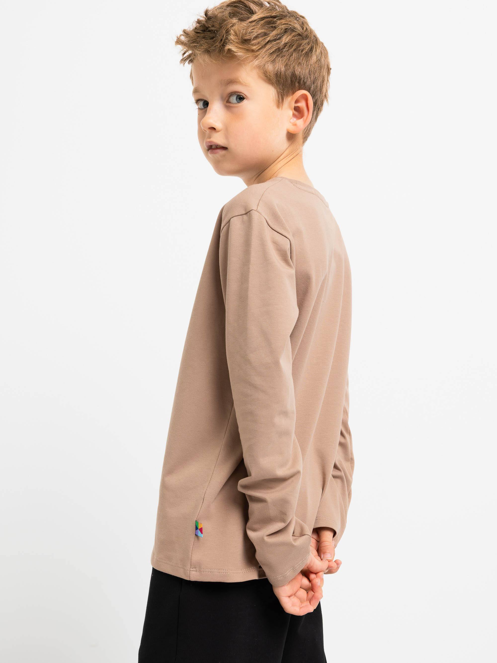 Mocha mousse koszulka ze ściągaczem z długim rękawem Junior