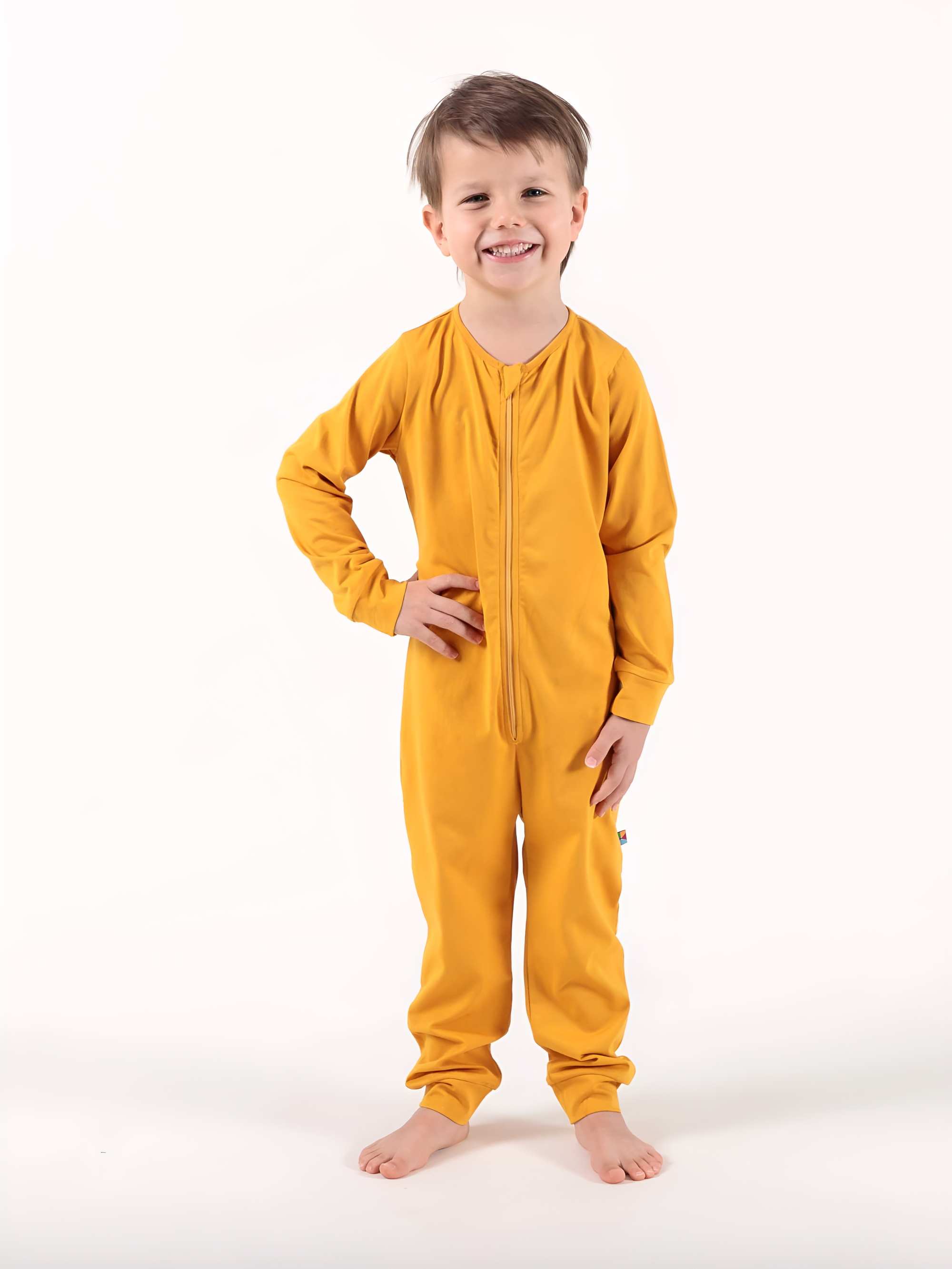 Mustard romper sleeping suit