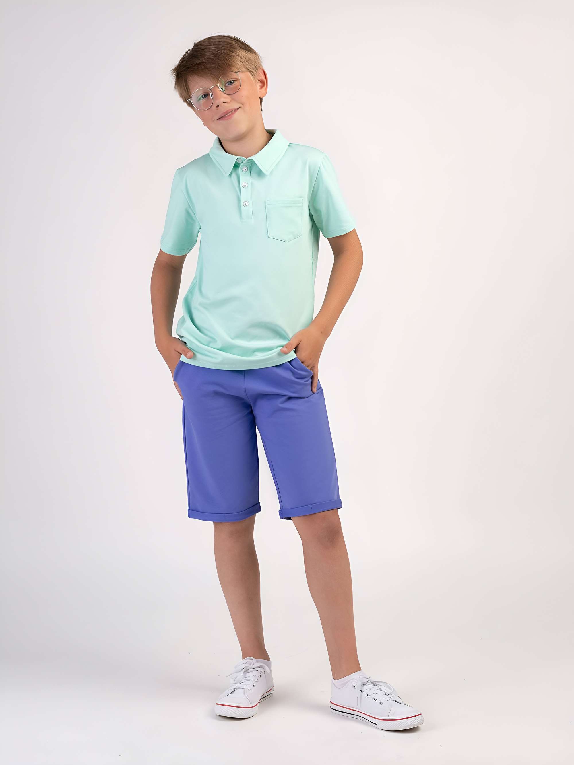 Barwinkowe spodenki Junior