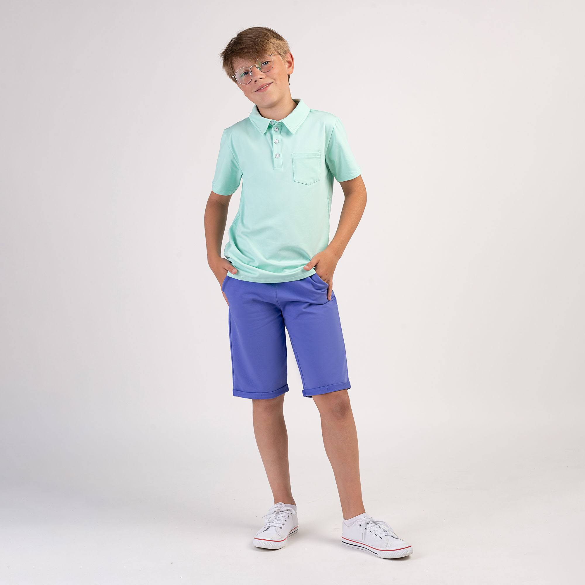Barwinkowe spodenki Junior