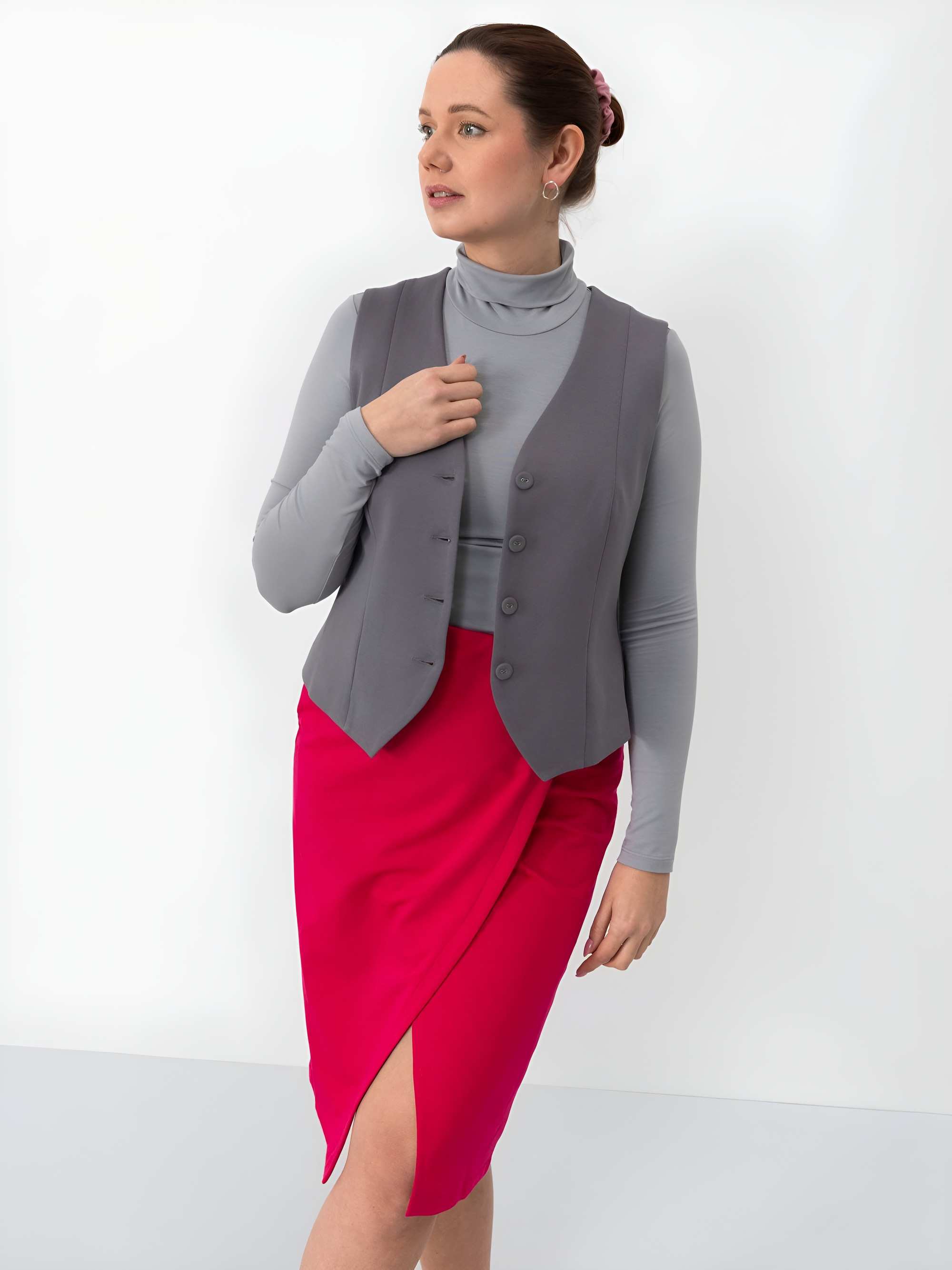 Pink wrap skirt Women
