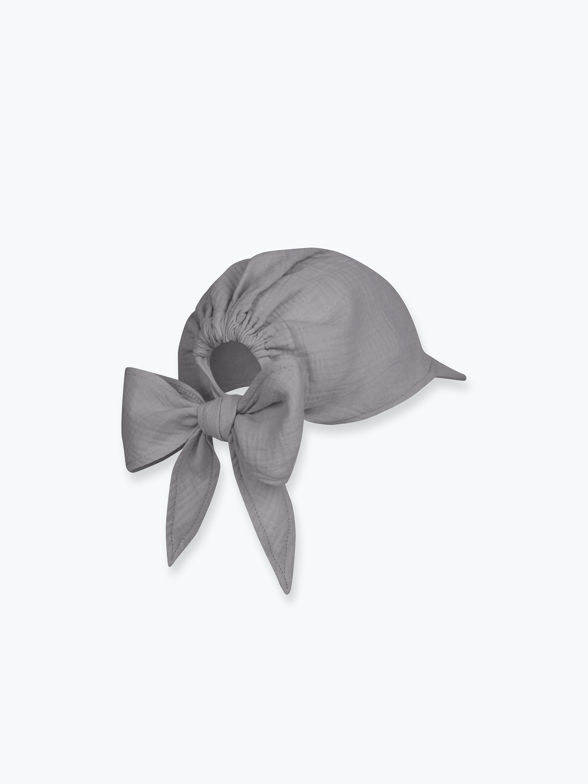 Szara bandana muślinowa