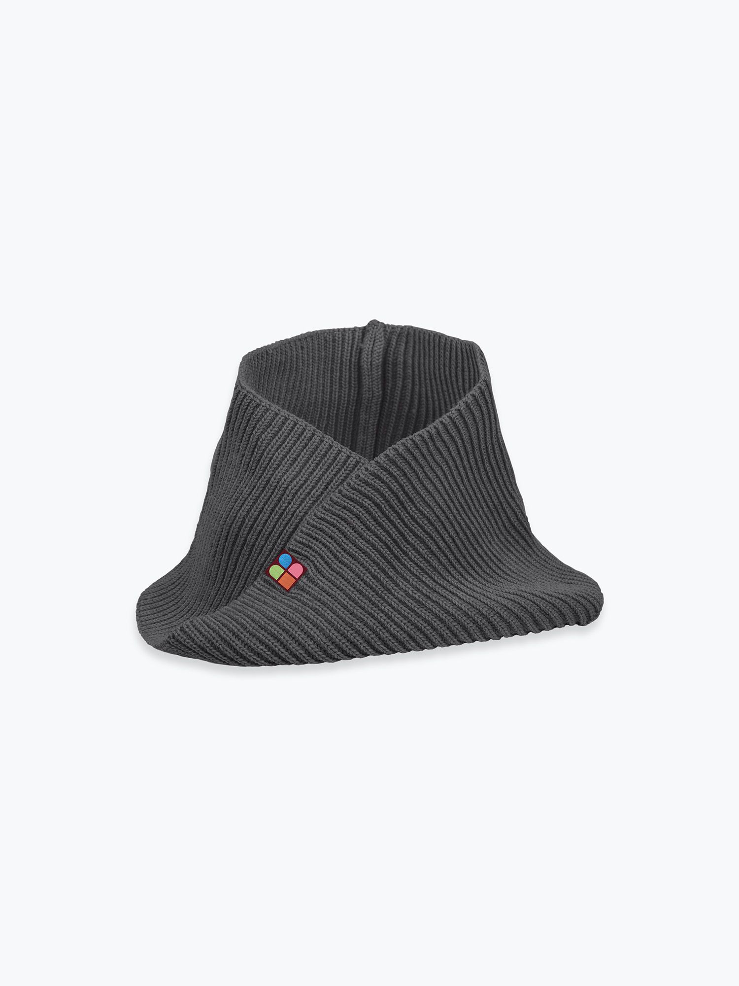 Graphite merino wool neck warmer kids