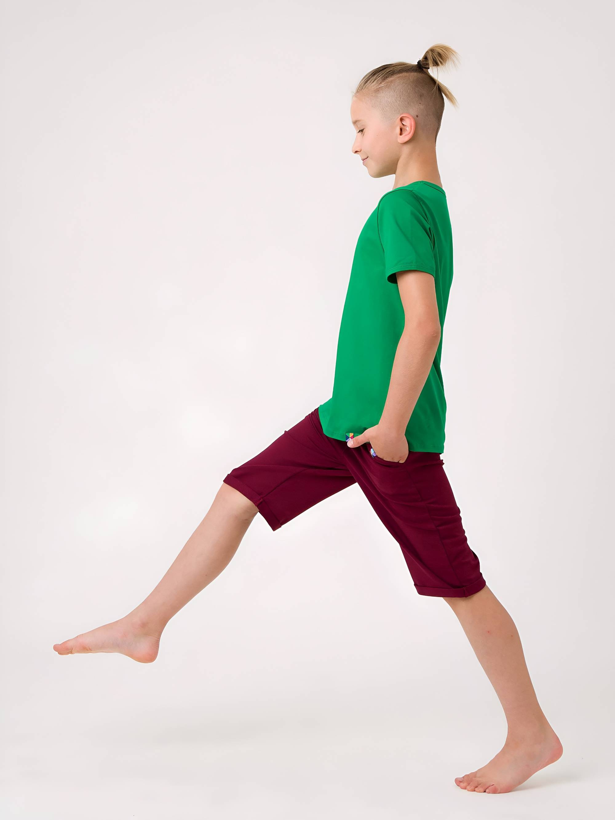 Bordowe spodenki Junior