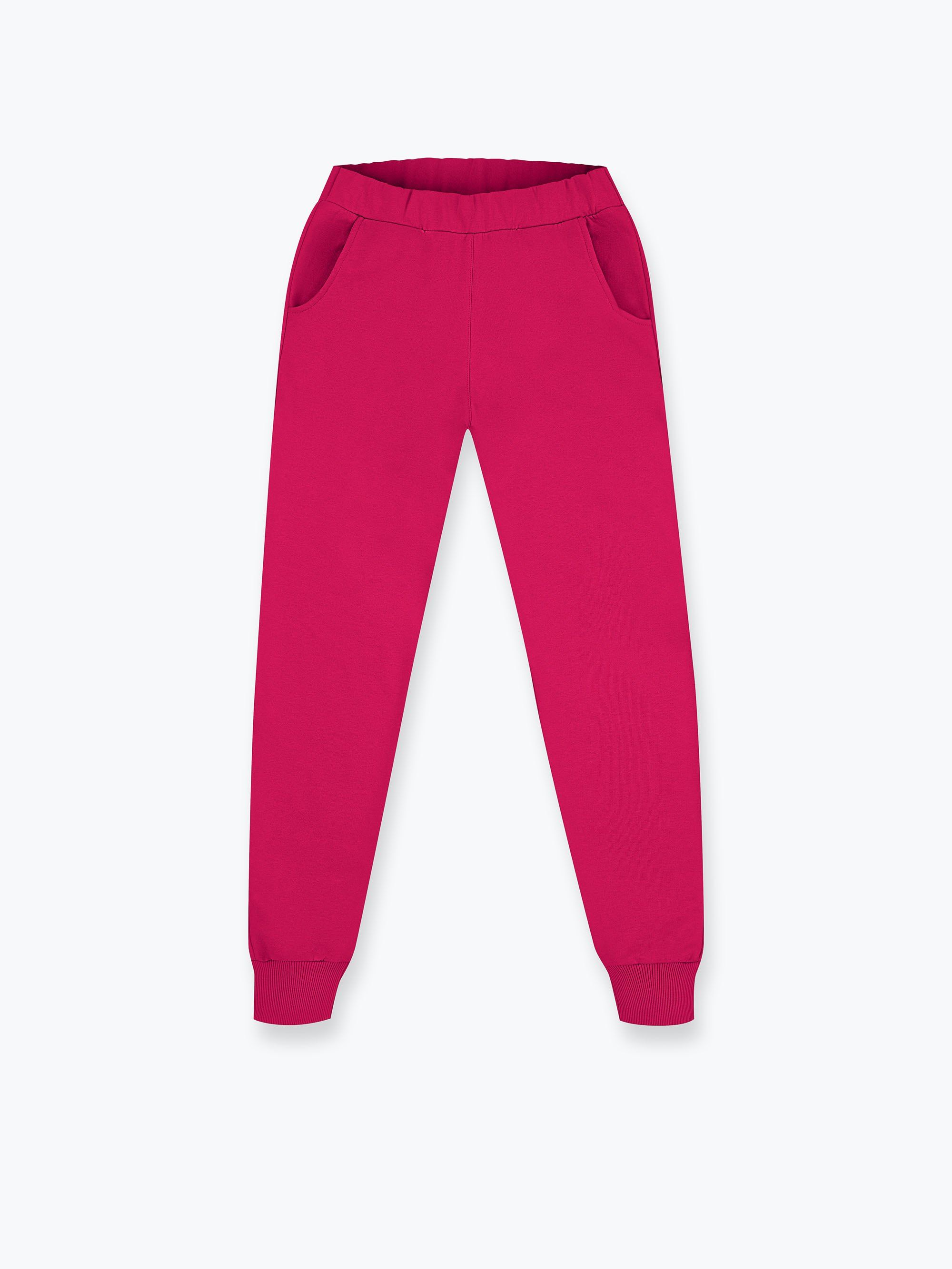 Pink ribbed sweatpants Women