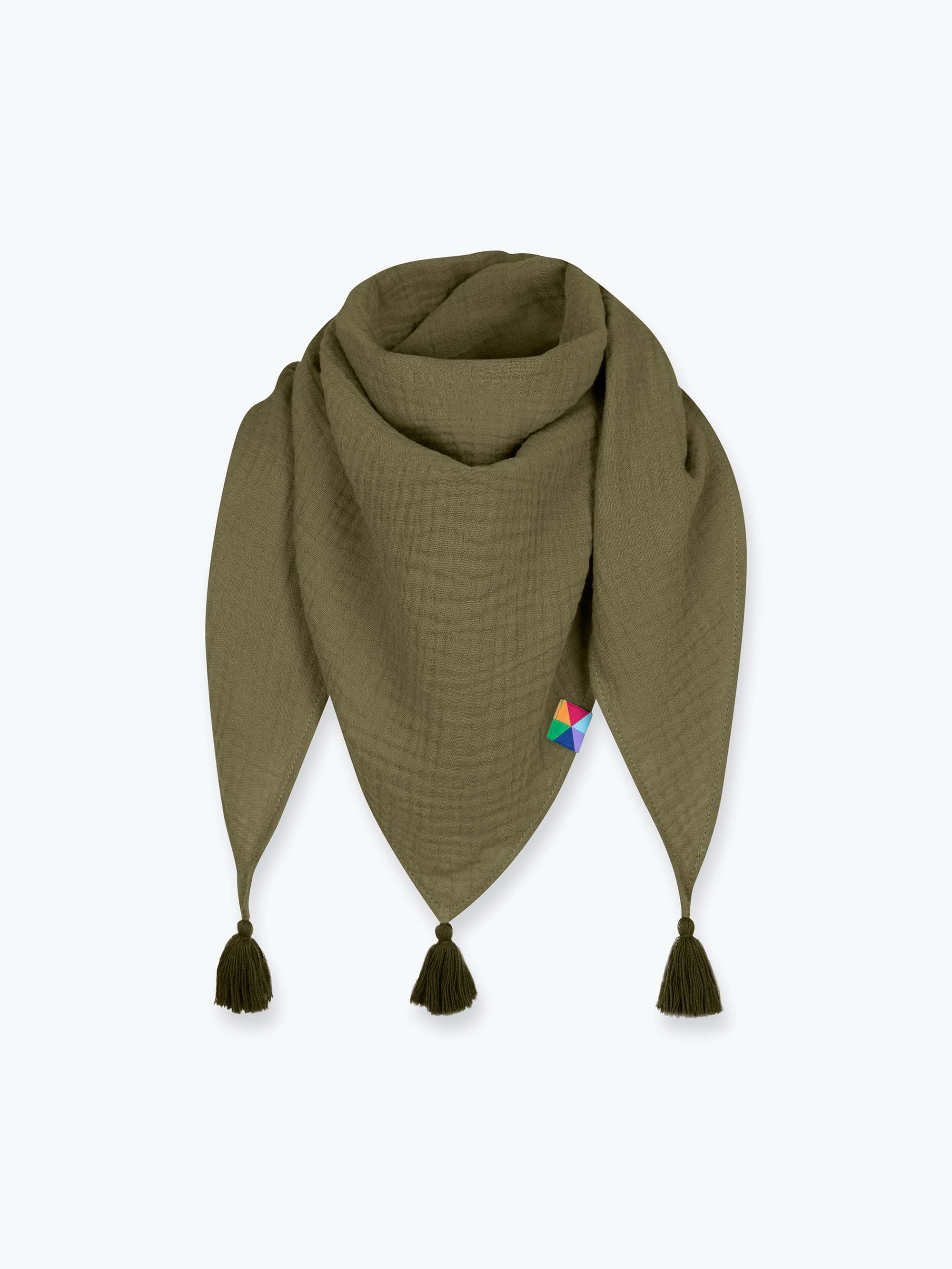 Khaki chustka muślinowa dorośli