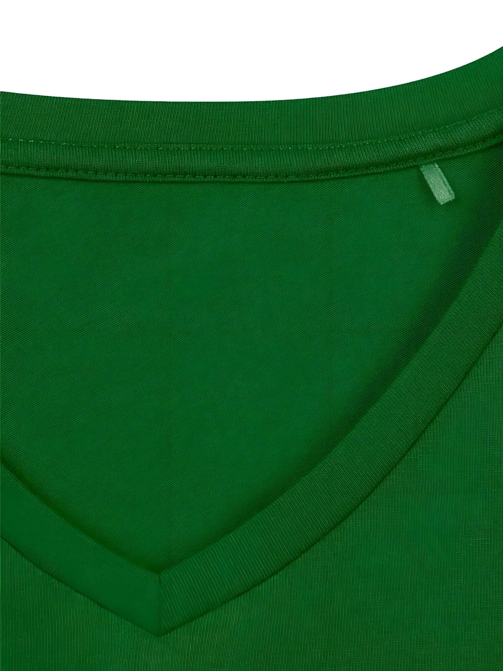 Zielony t-shirt w serek męski