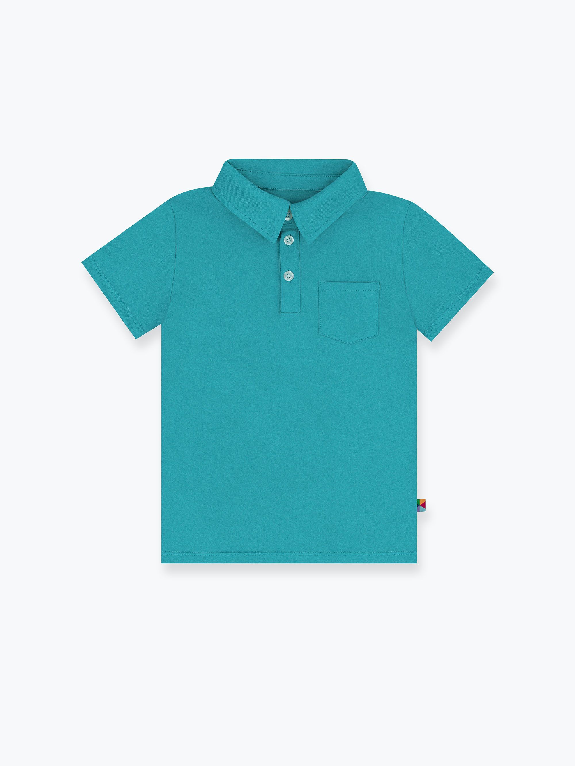 Turkusowa koszulka polo