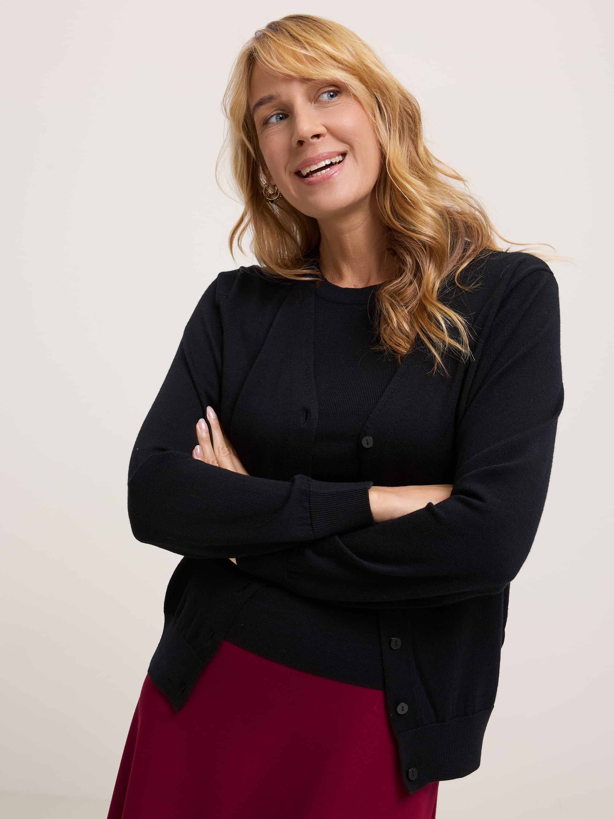 Black Sleeveless Merino Wool Top Women