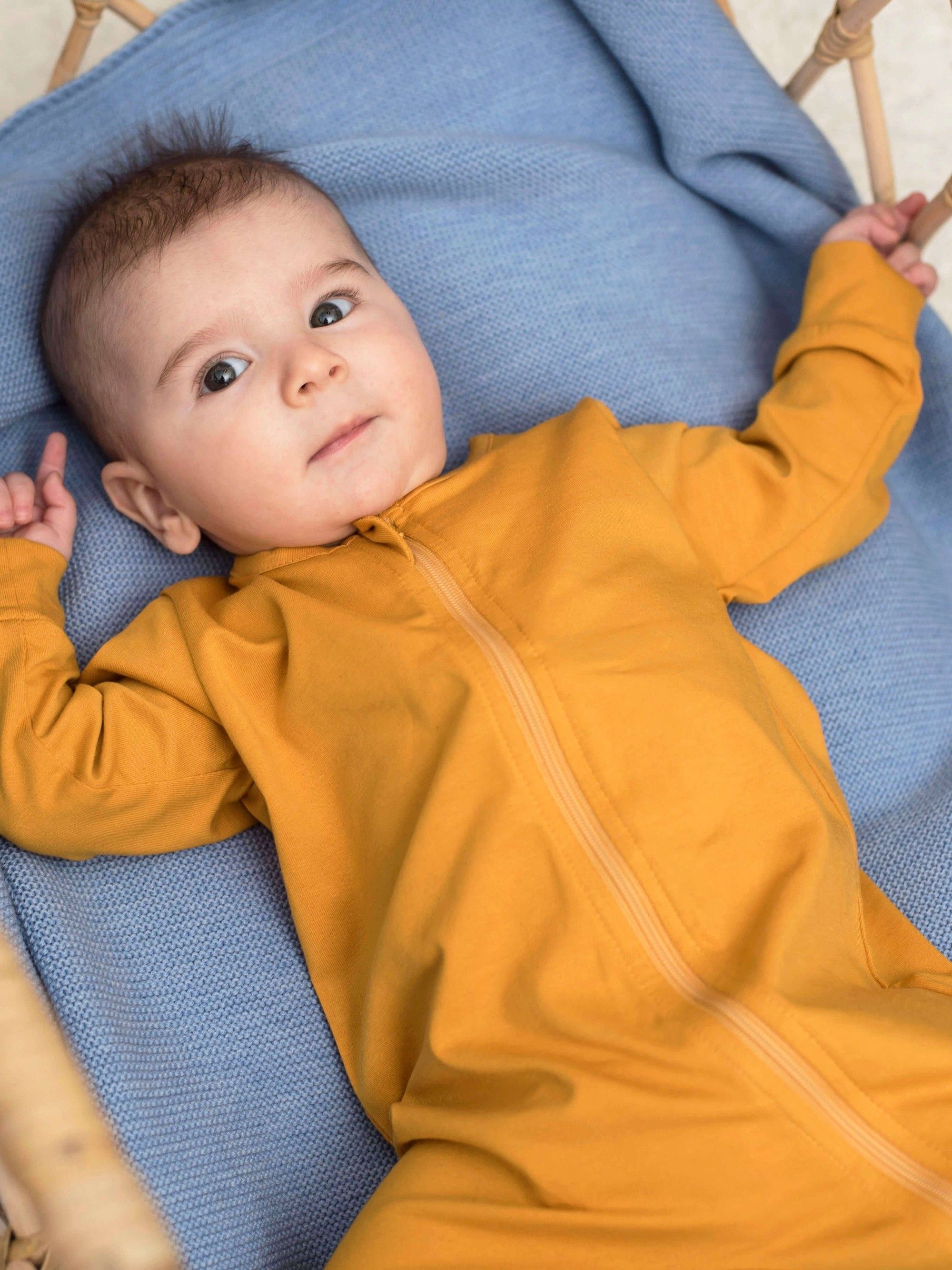 Mustard romper suit