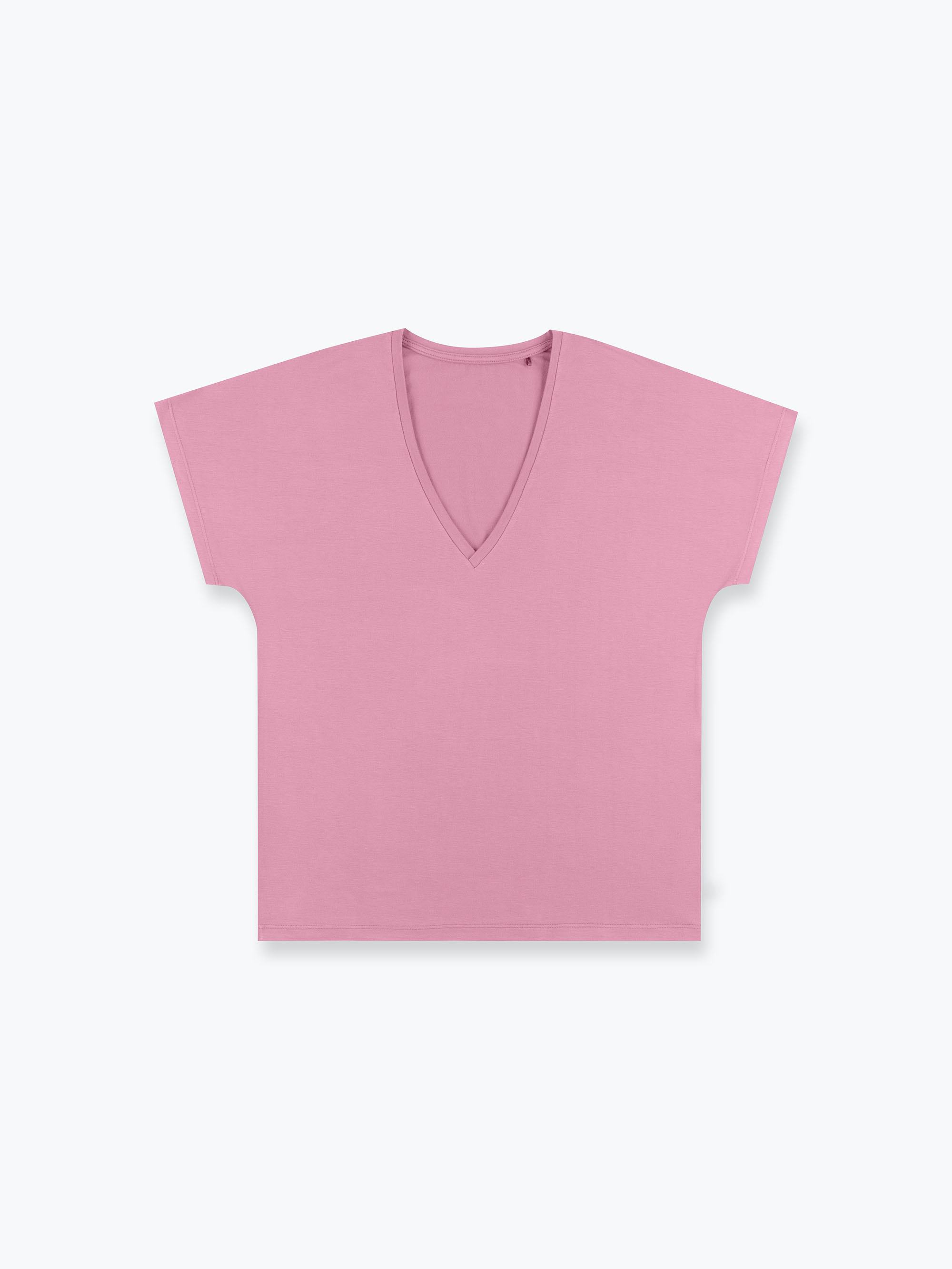 Dusty pink short sleeve pajama top Women