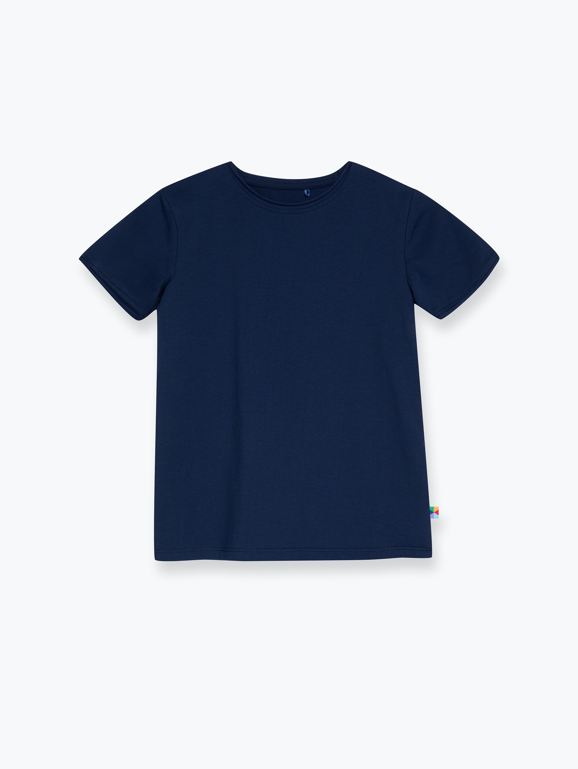 Granatowy T-shirt z cienkiej dzianiny Junior
