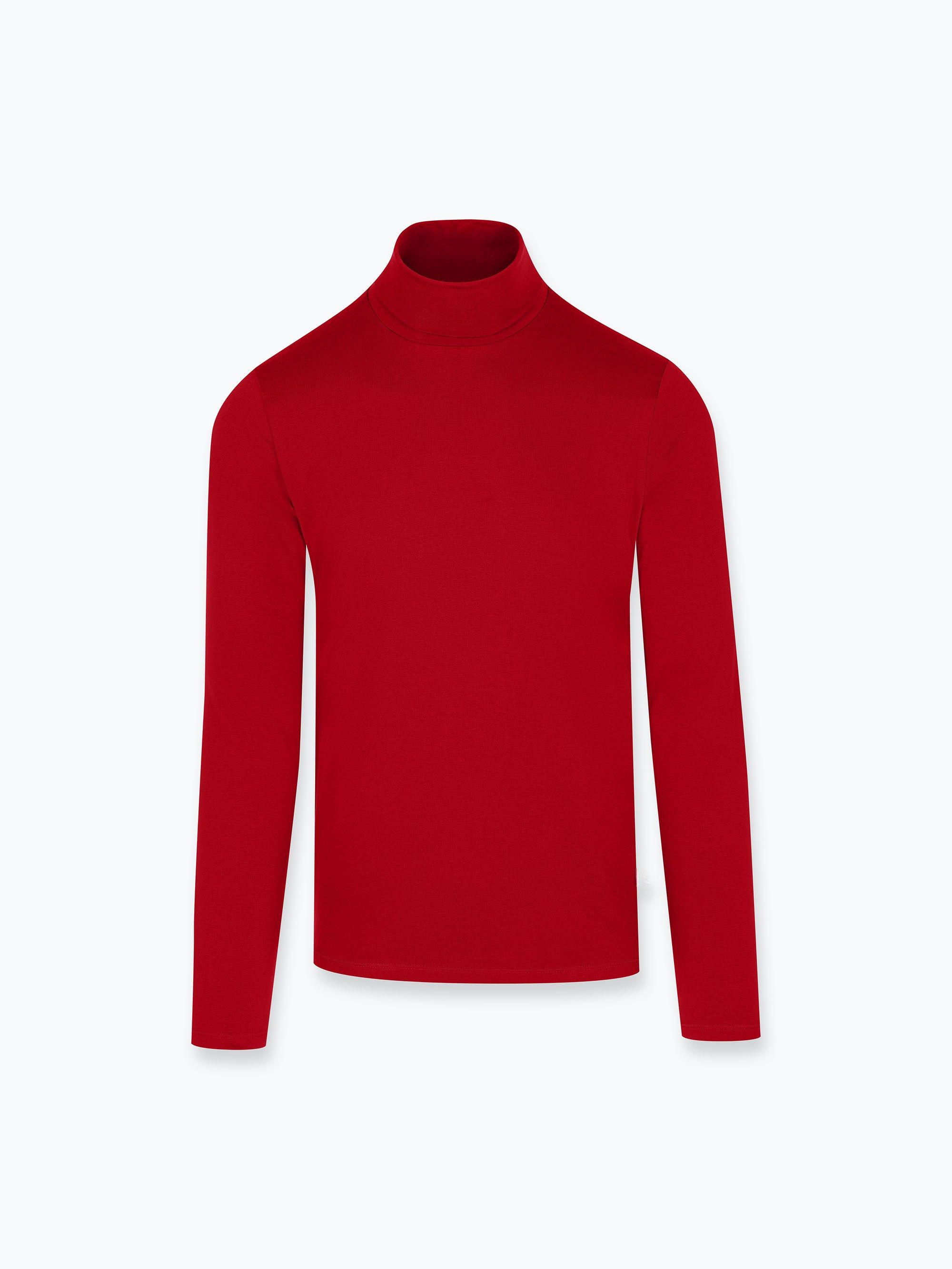 Red turtleneck Men