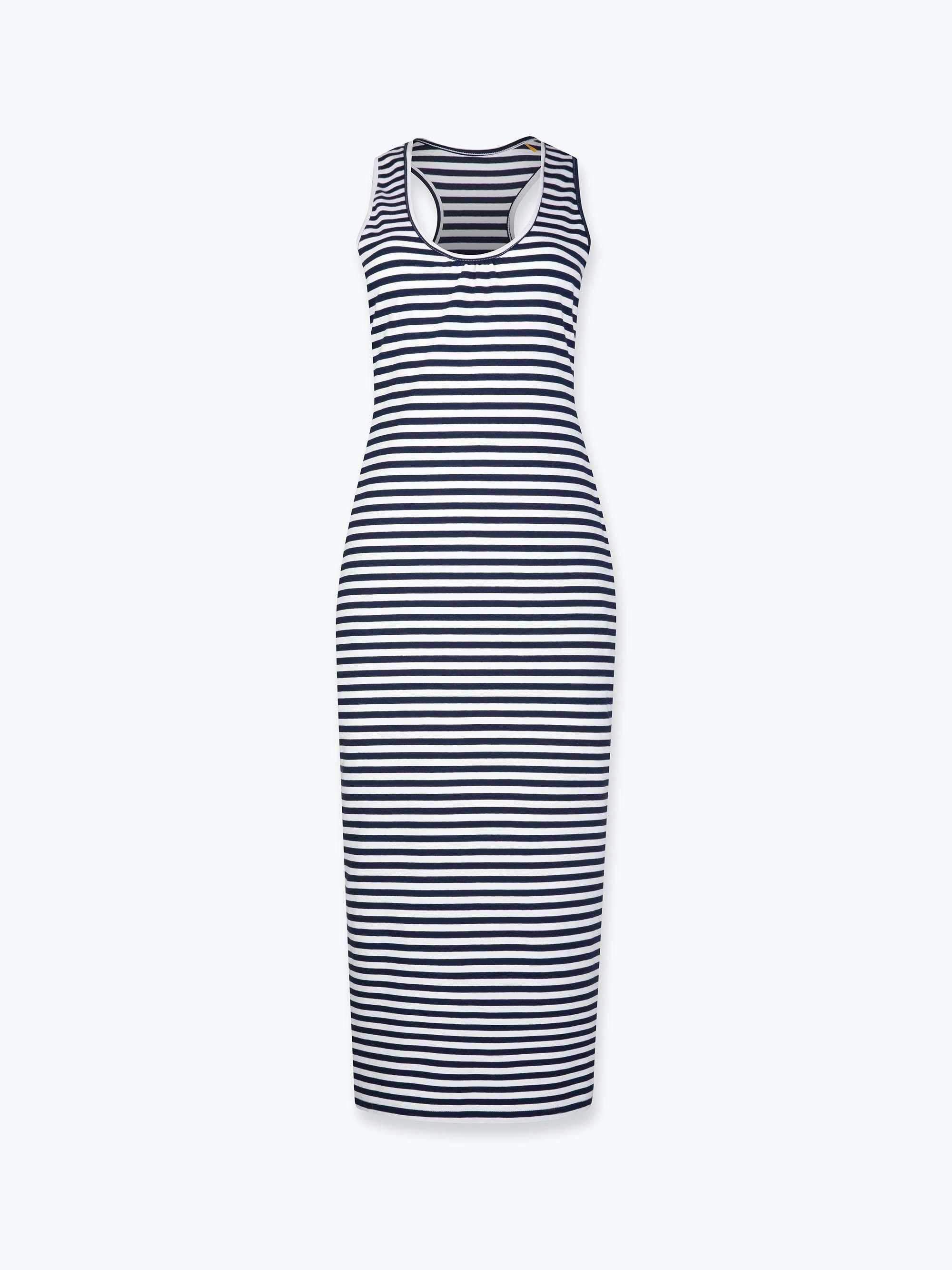 Navy blue stripes striped summer dress Women
