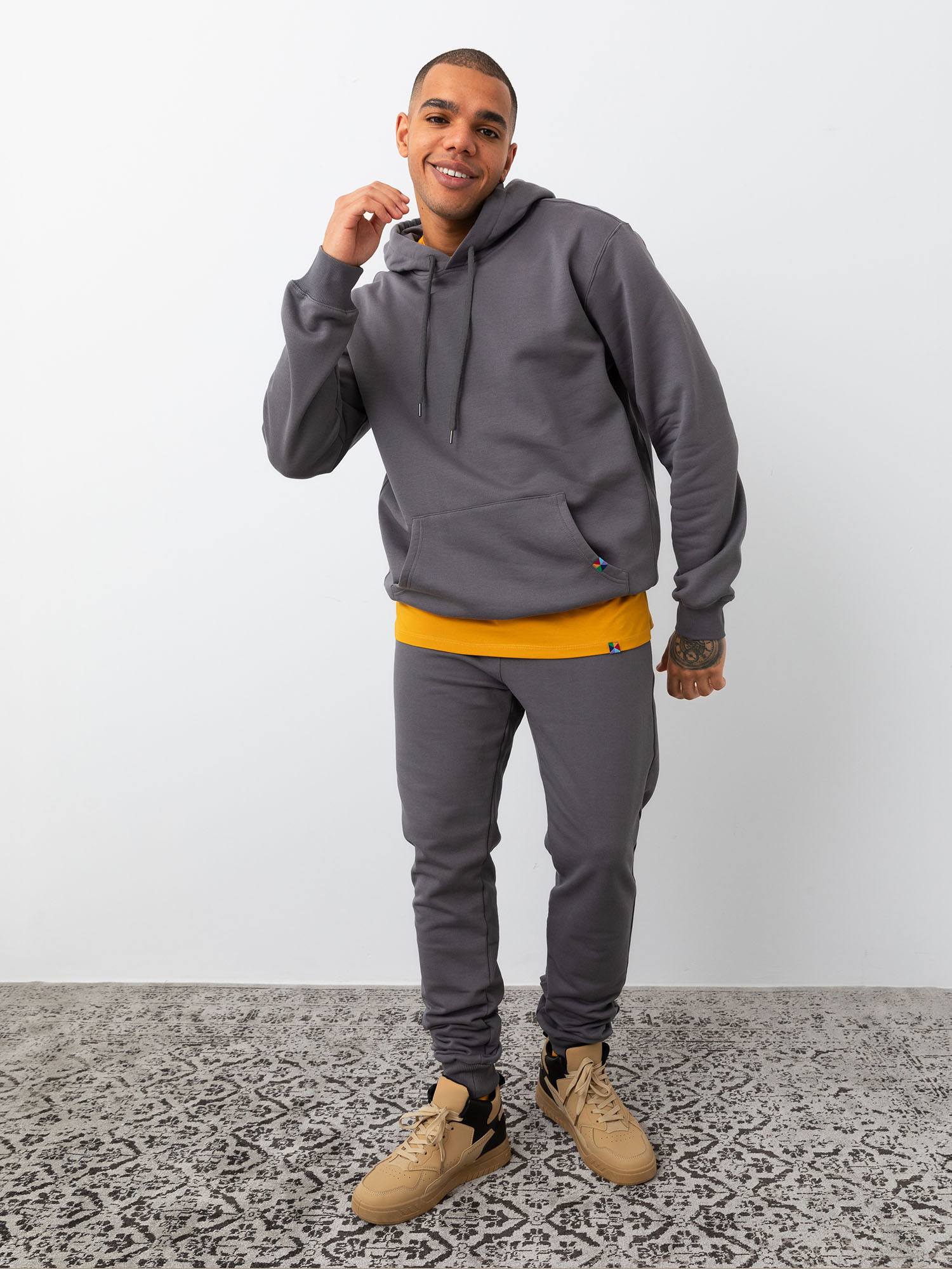 Graphite overhead hoodie