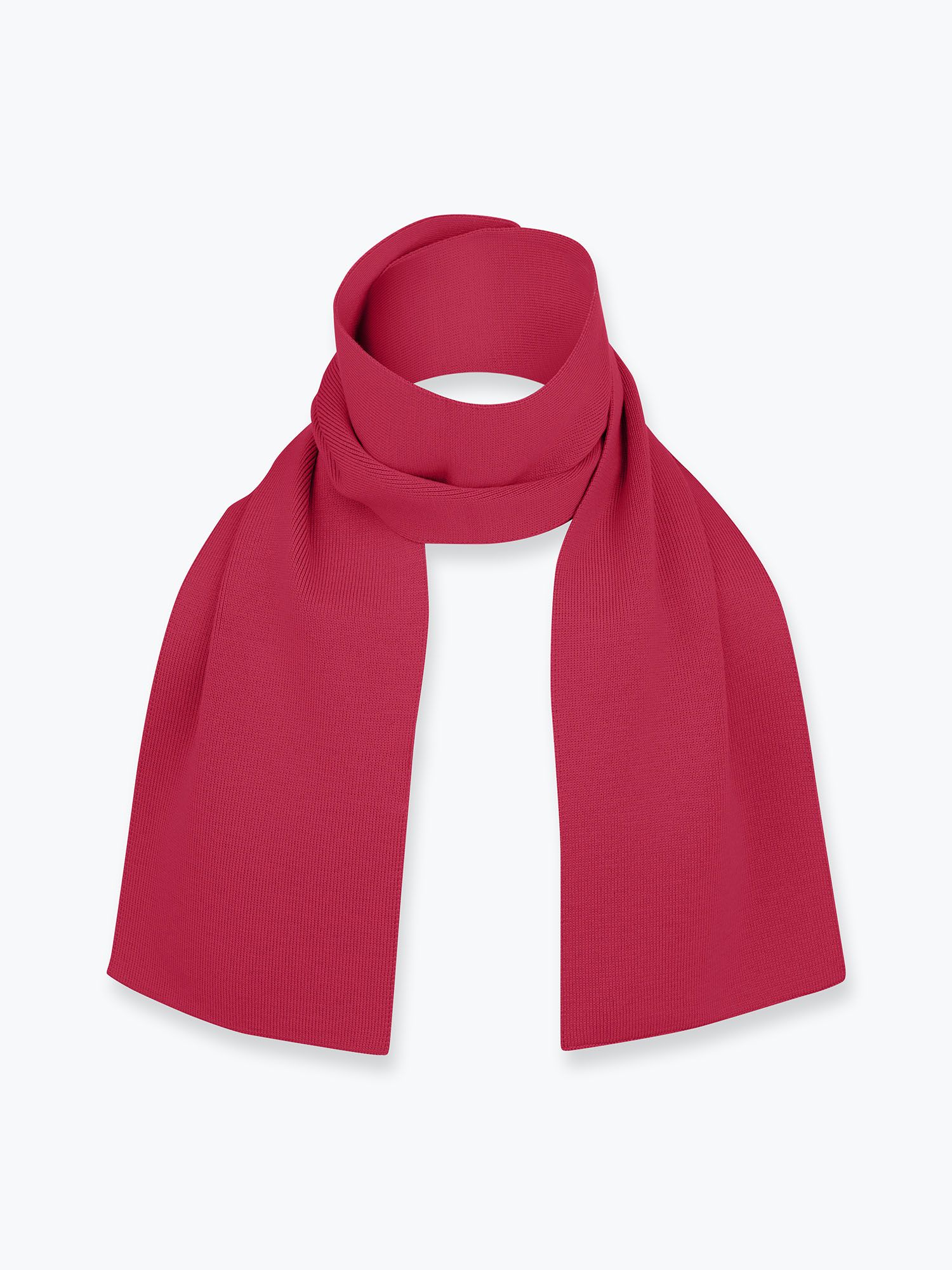 Raspberry Fine knit merino wool scraf
