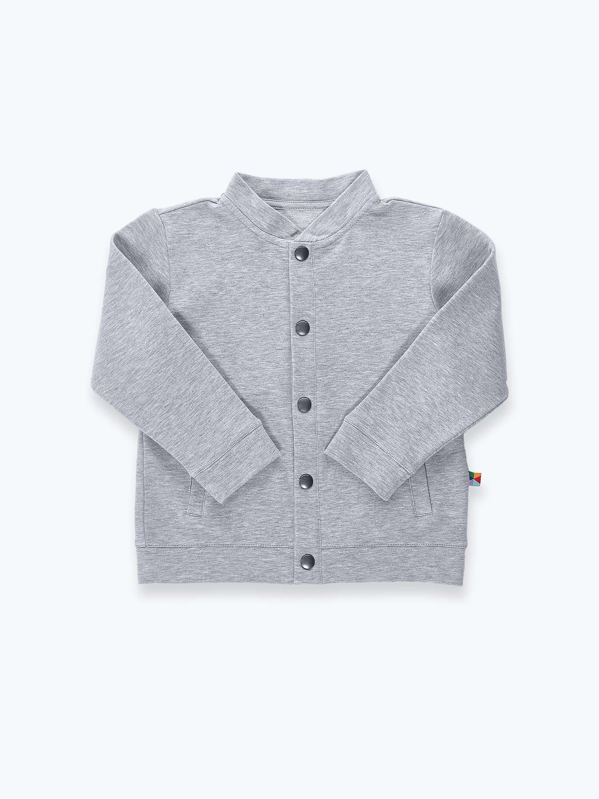 Szara bluza bomber z kieszeniami