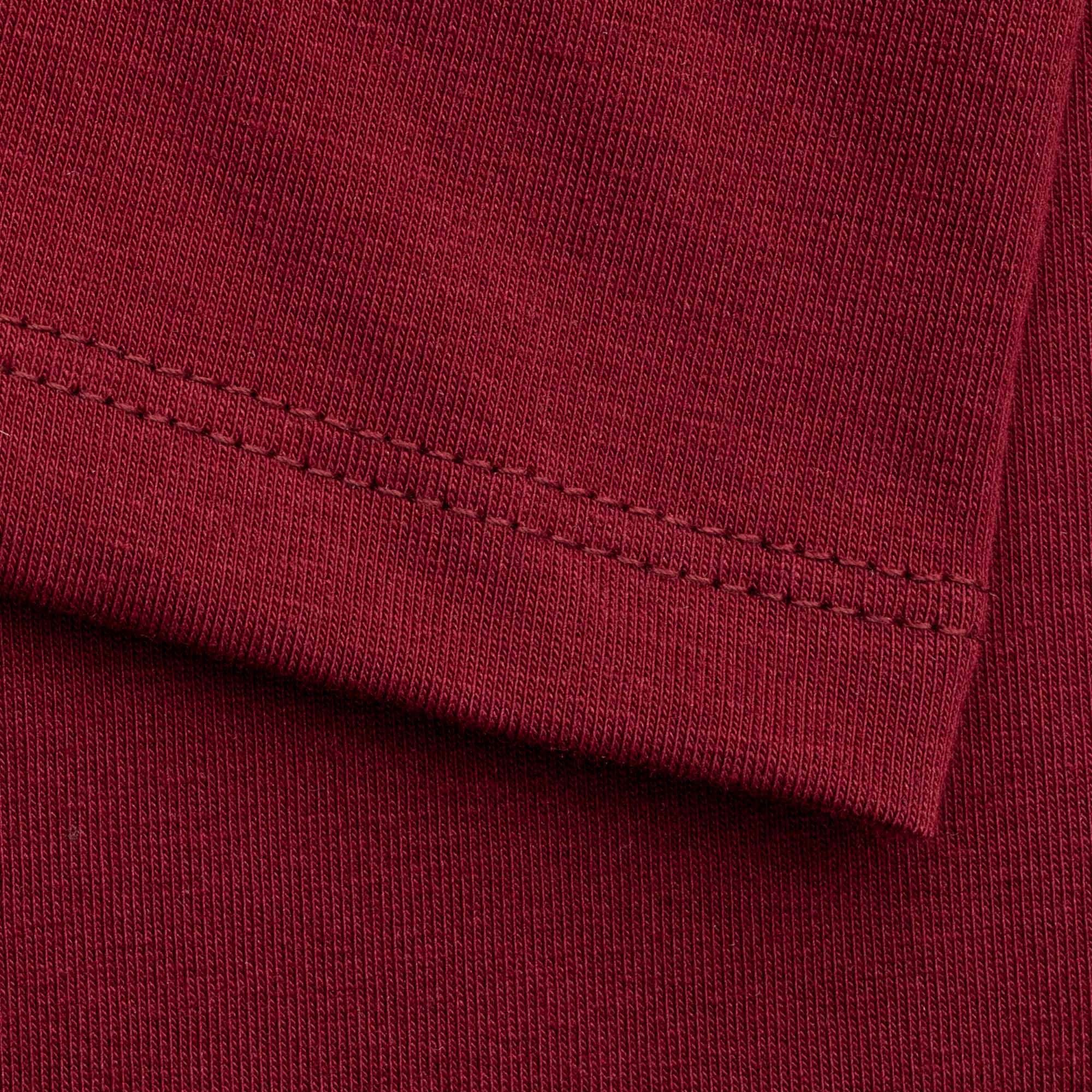 Burgundy ribbed T-shirt Men
