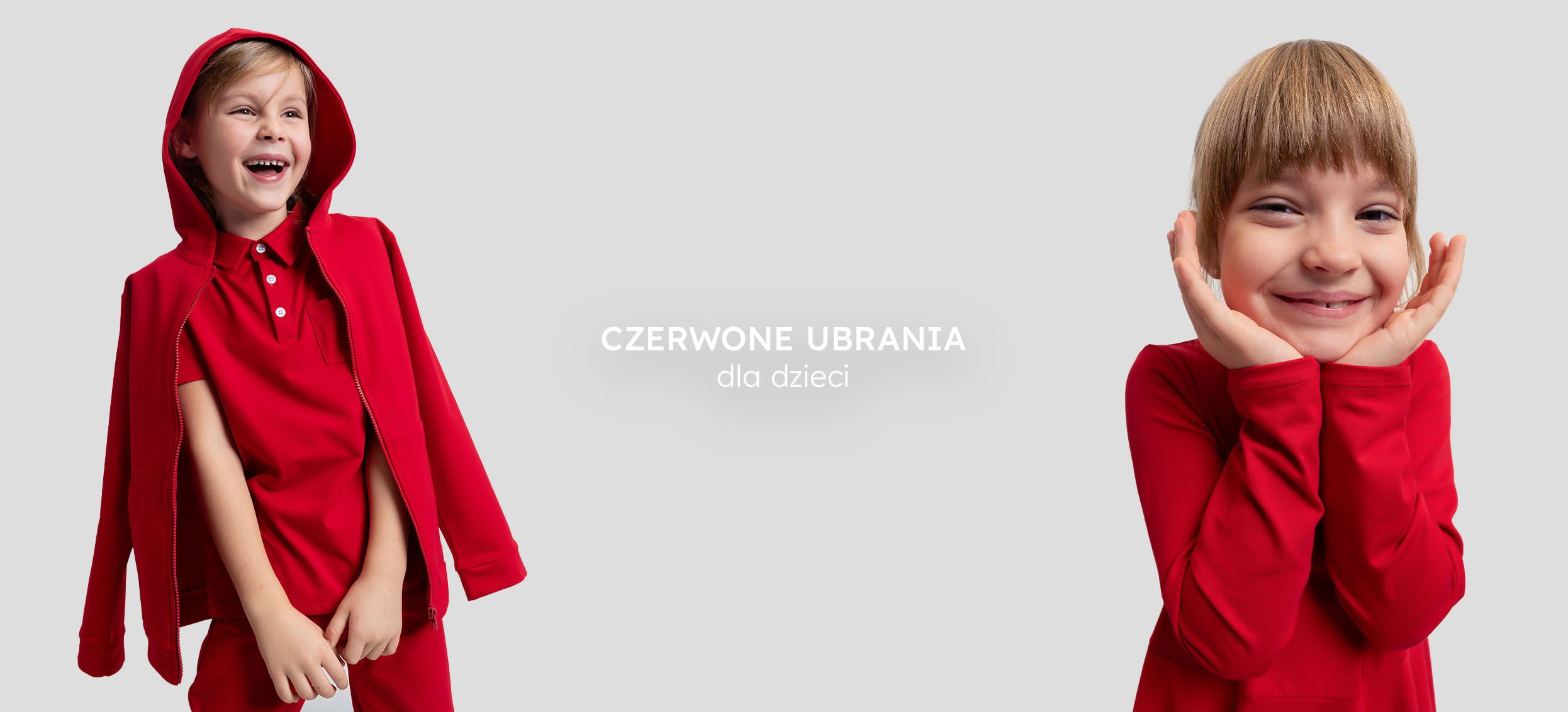 czerwone ubrania dzieci