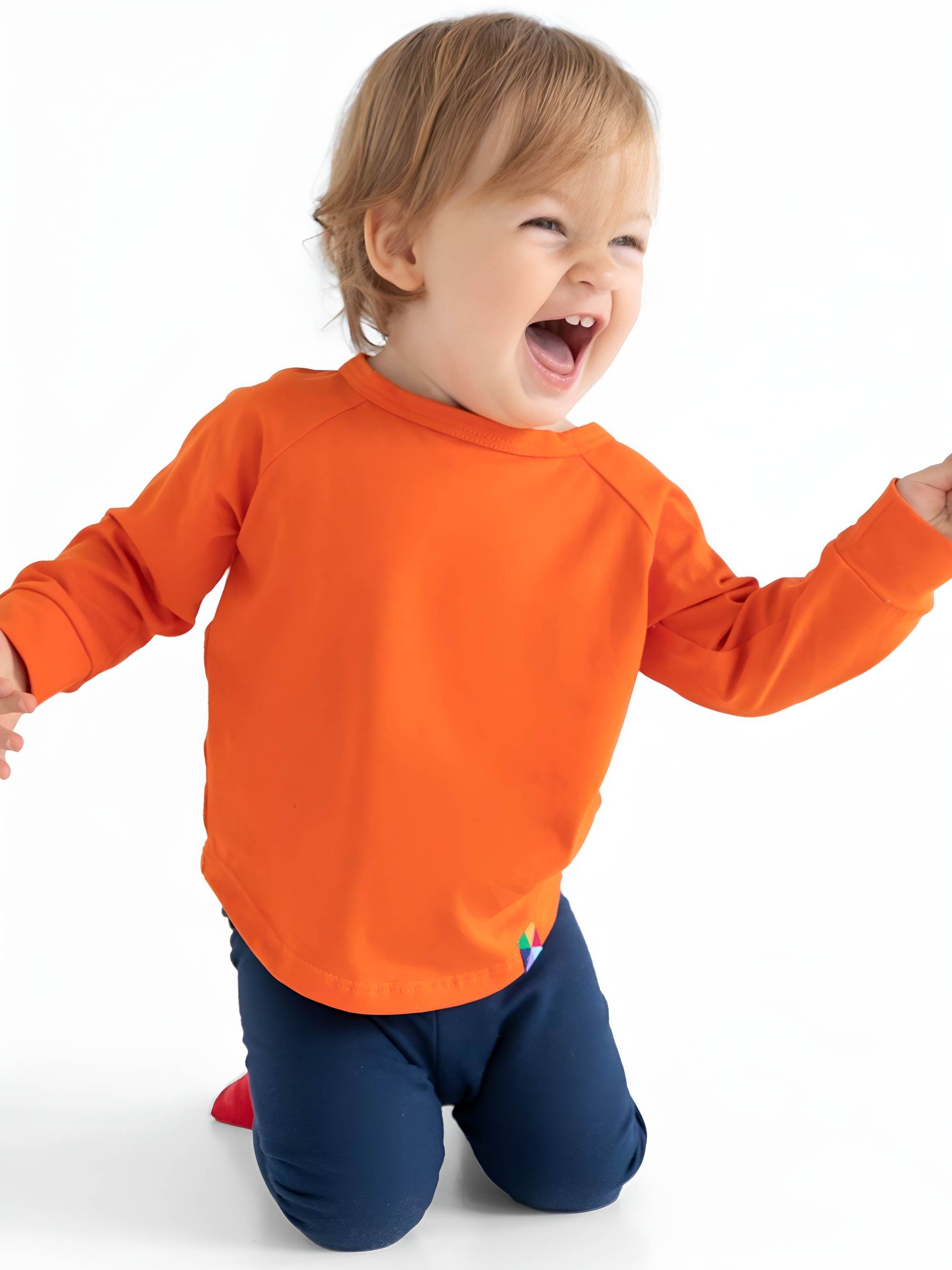 Granatowe legginsy z meszkiem