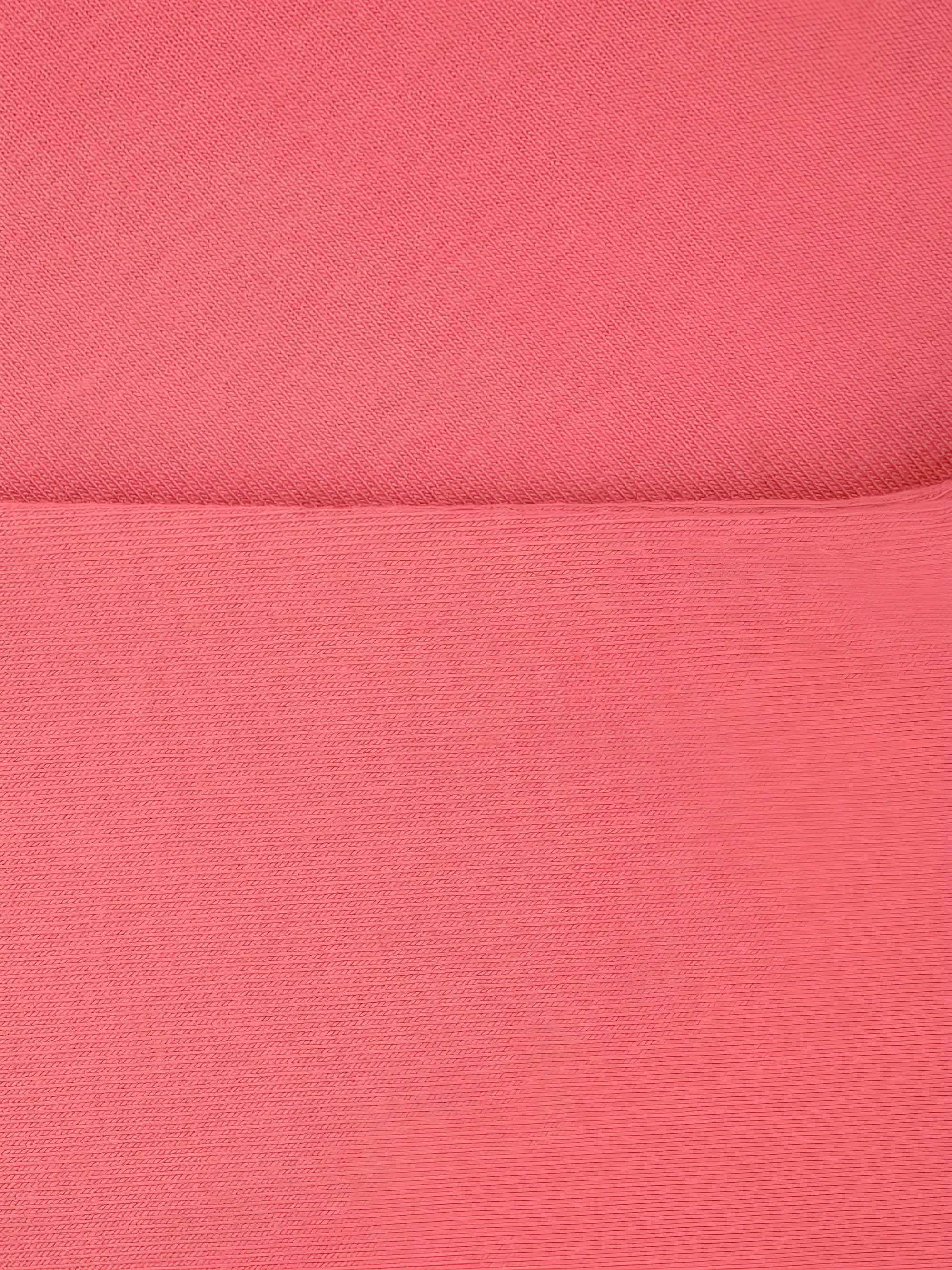 Coral ruffle short sleeve blouse