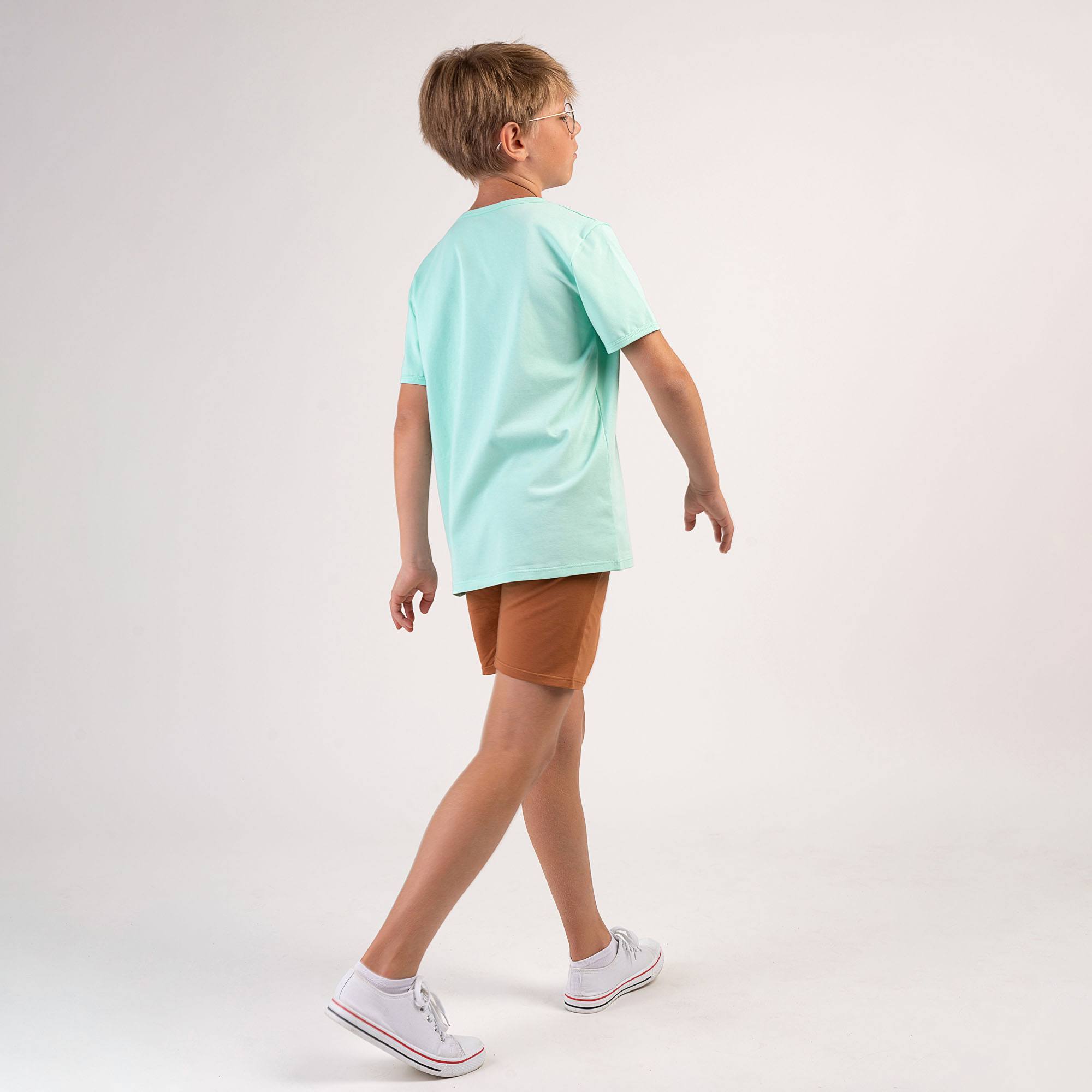 Miętowa koszulka z krótkim rękawem Junior