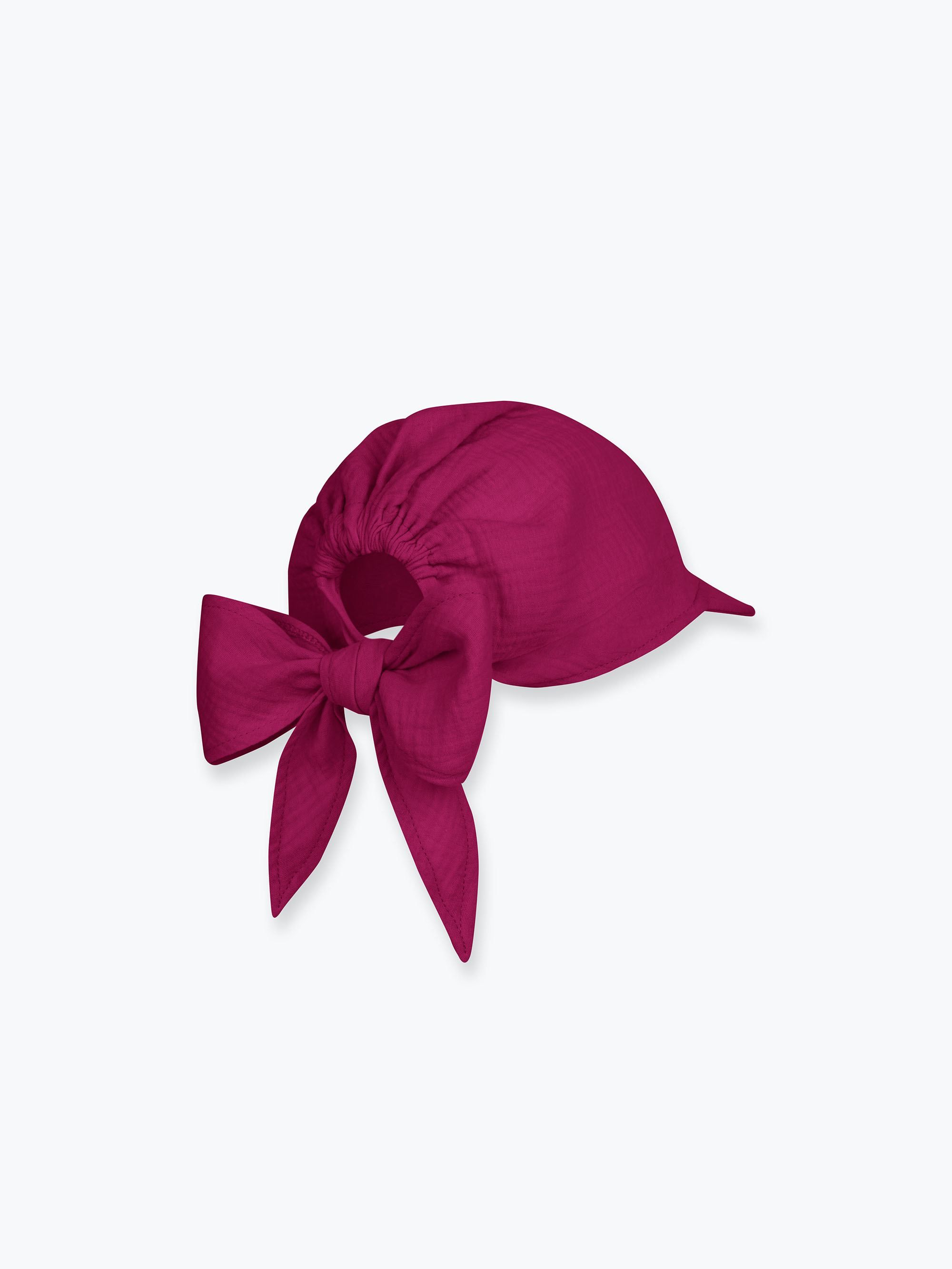 Amarantowa bandana muślinowa