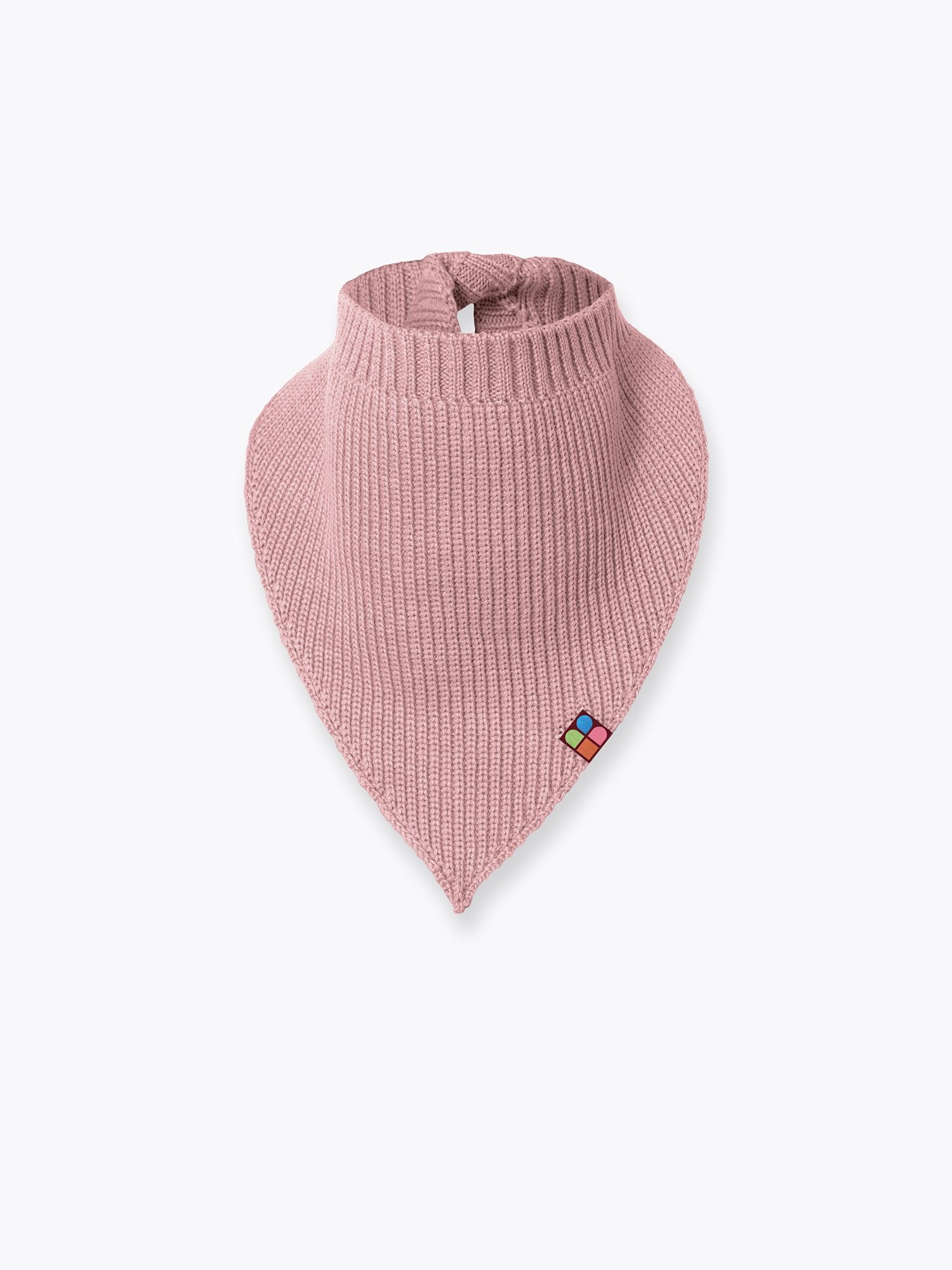 Powder pink Merino Wool Scarf with Ties Baby