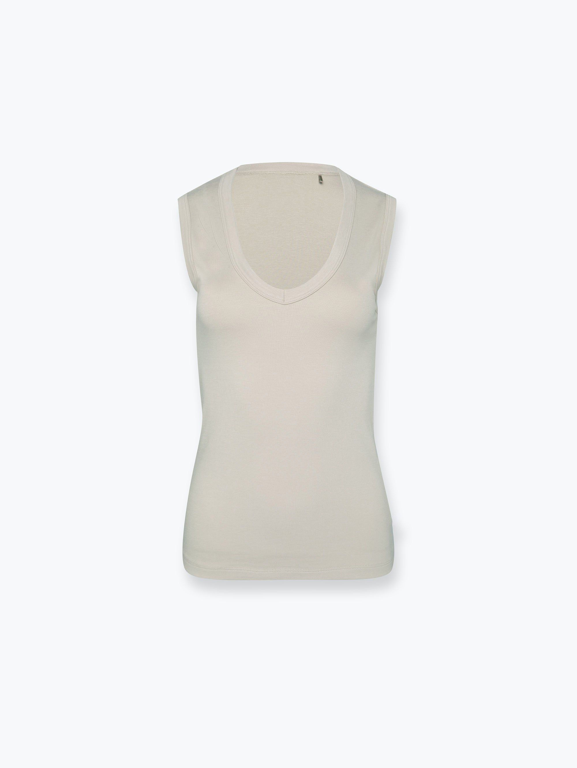 Light beige Sleeveless Top Women