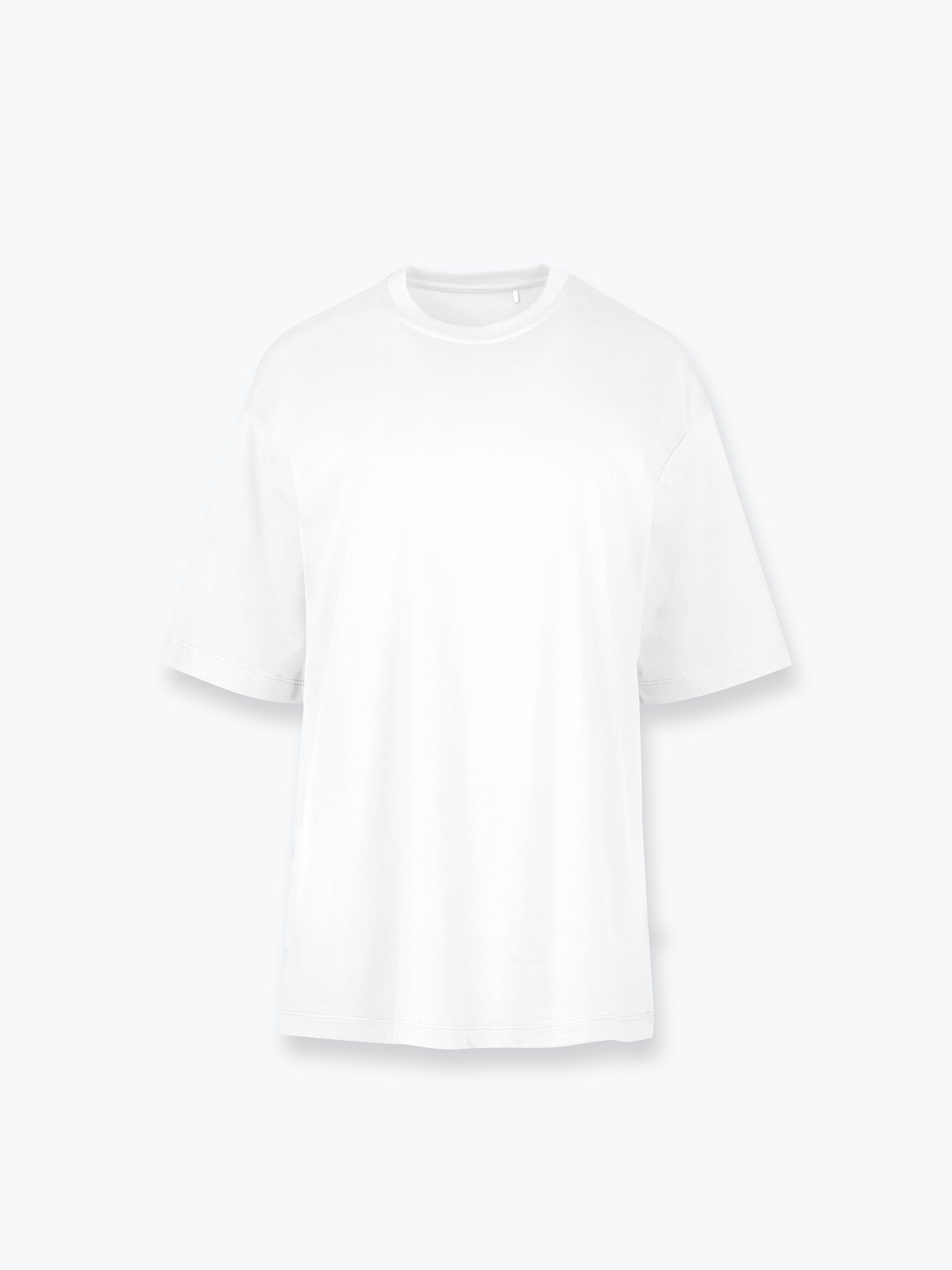 Biały T-shirt oversize damski