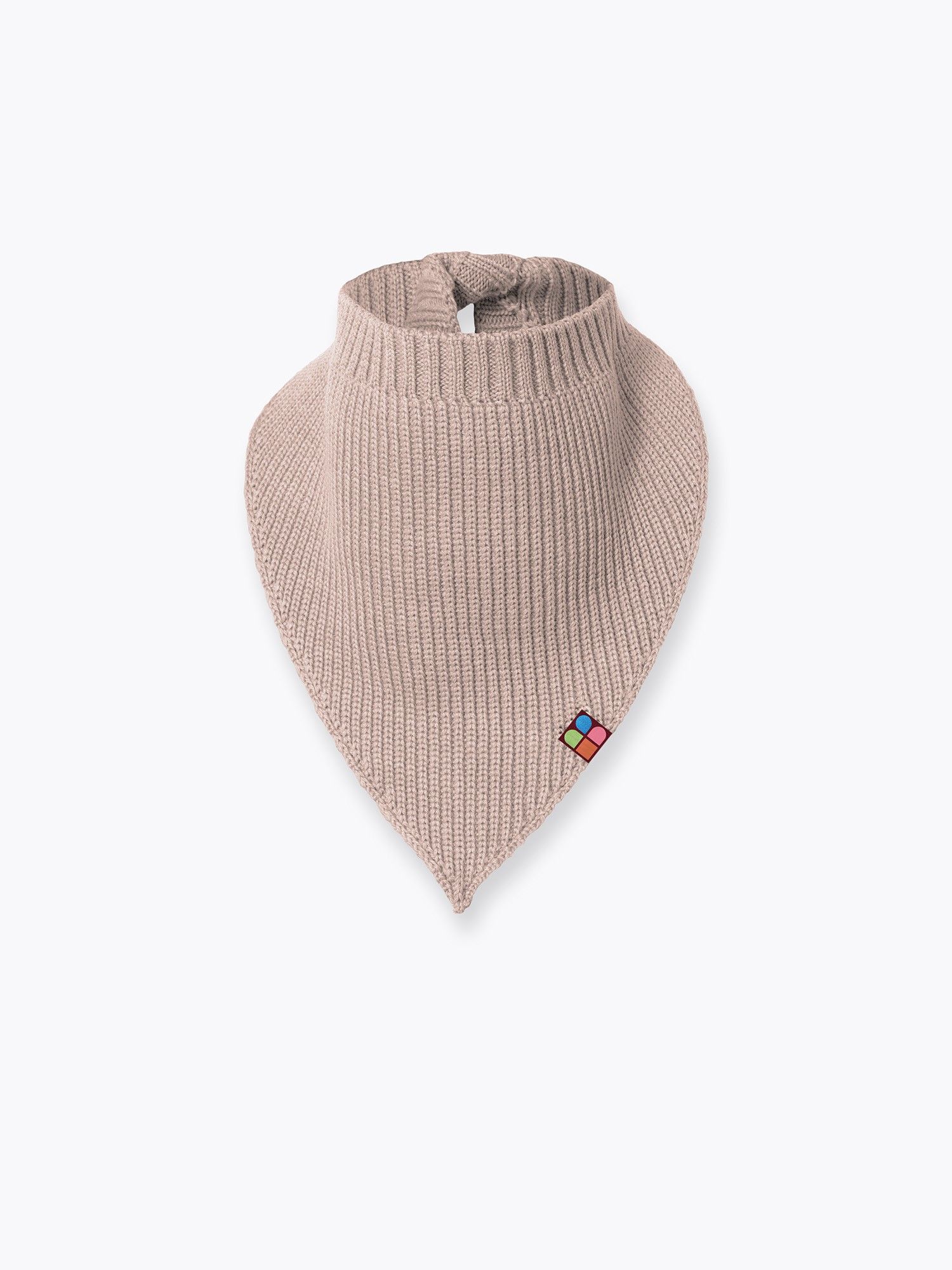Beige Merino Wool Scarf with Ties Baby