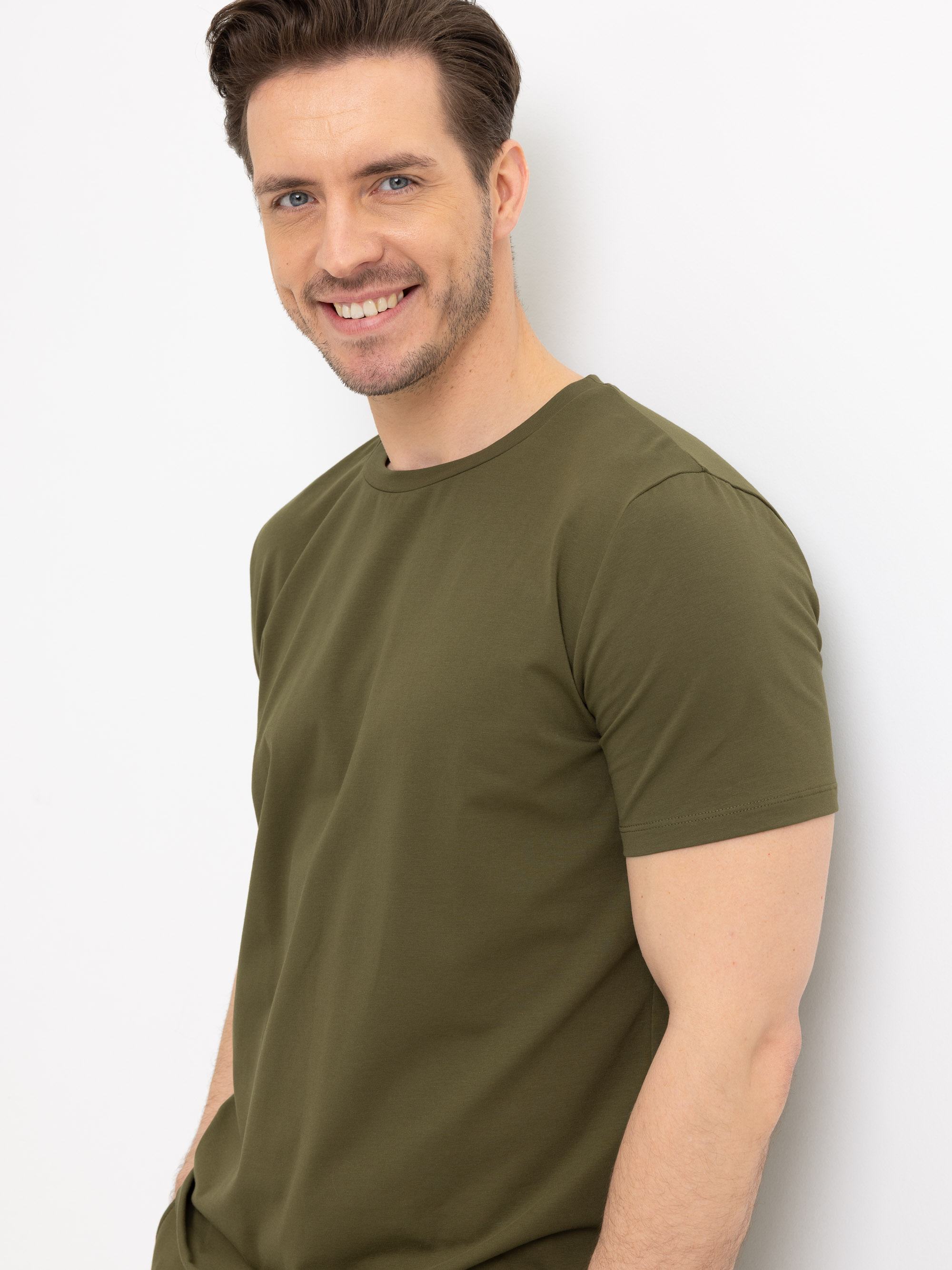 Khaki T-shirt męski