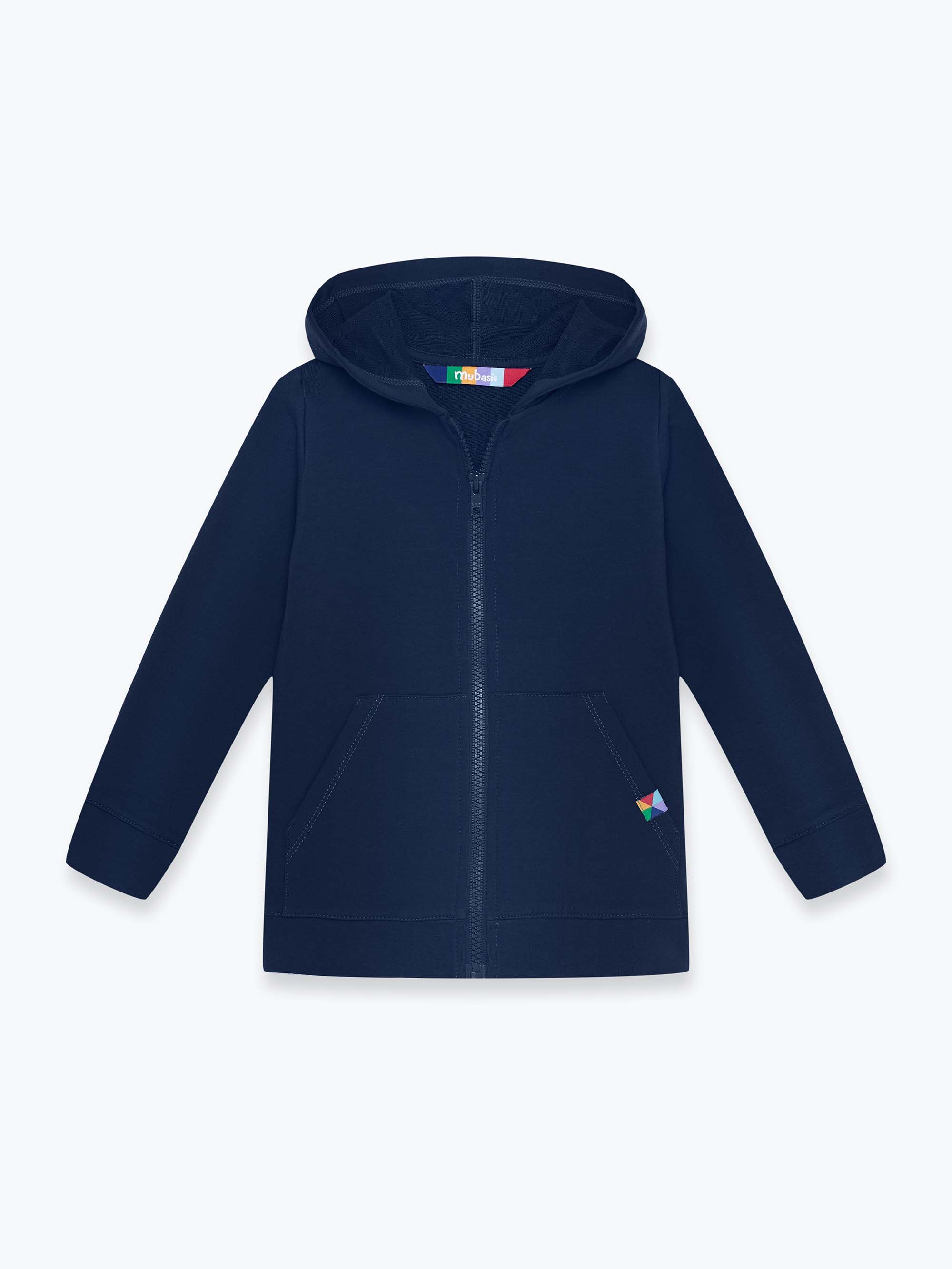 Granatowa bluza z kapturem Junior